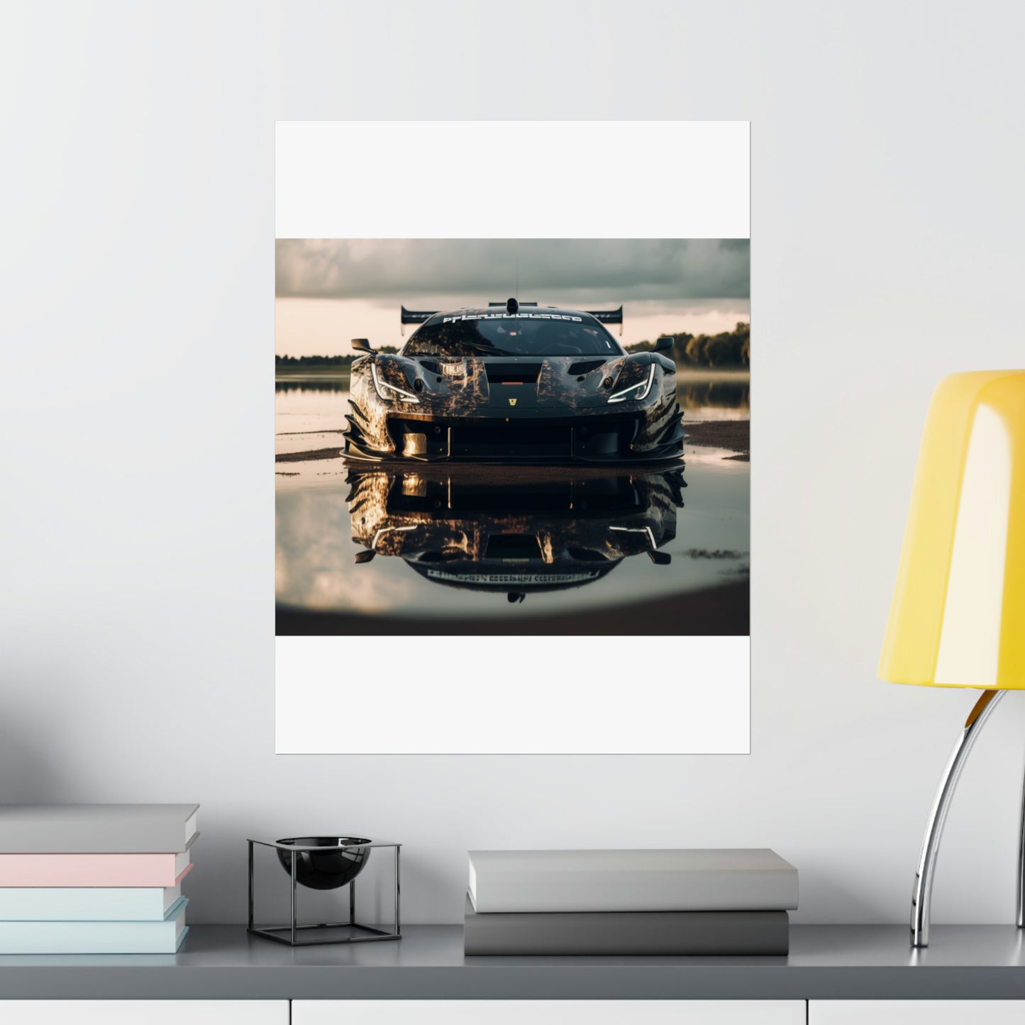 Premium Matte Vertical Posters Ferrari Lake 3