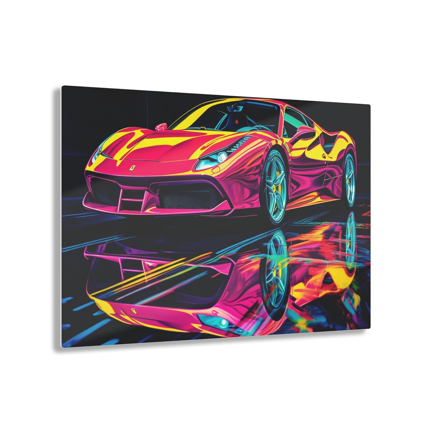 Acrylic Prints Pink Ferrari Macro 1