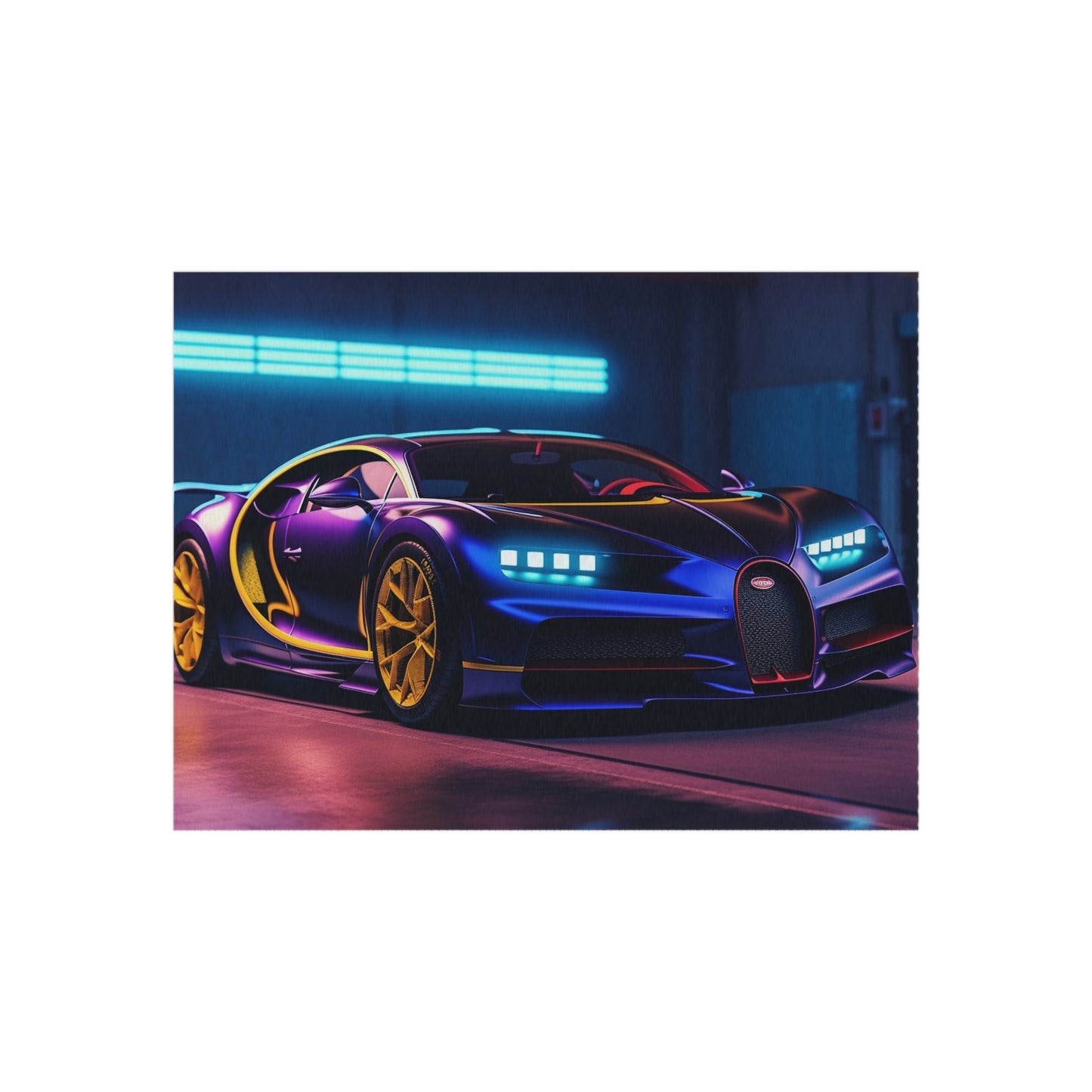 Outdoor Rug  Hyper Bugatti Neon Chiron 4