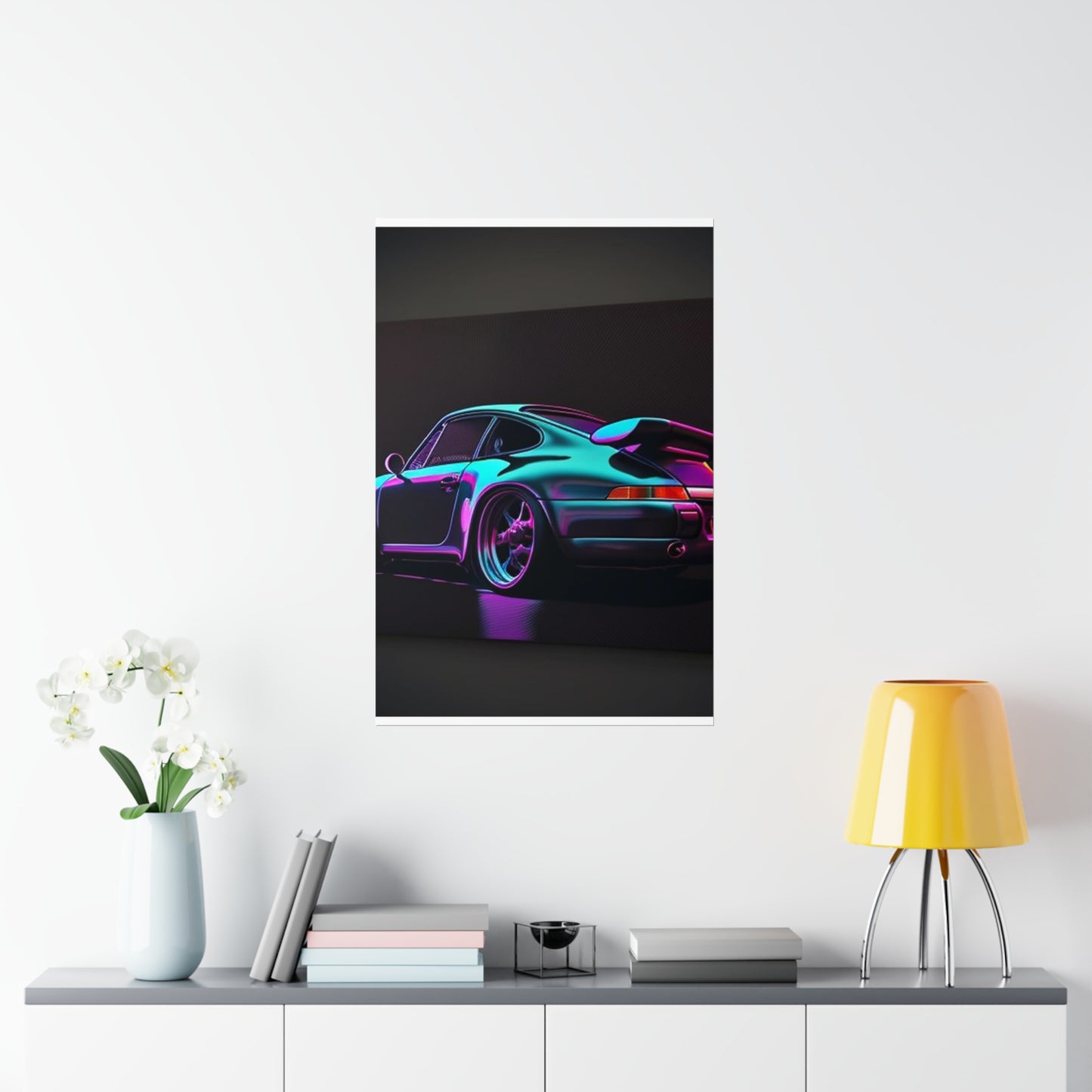 Premium Matte Vertical Posters Porsche Purple 2