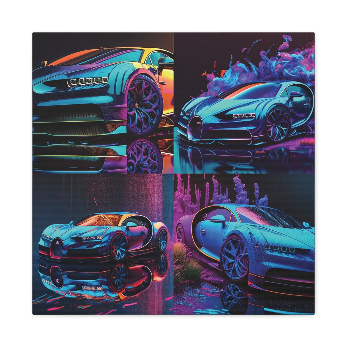 Canvas Gallery Wraps Bugatti Neon Chiron 5