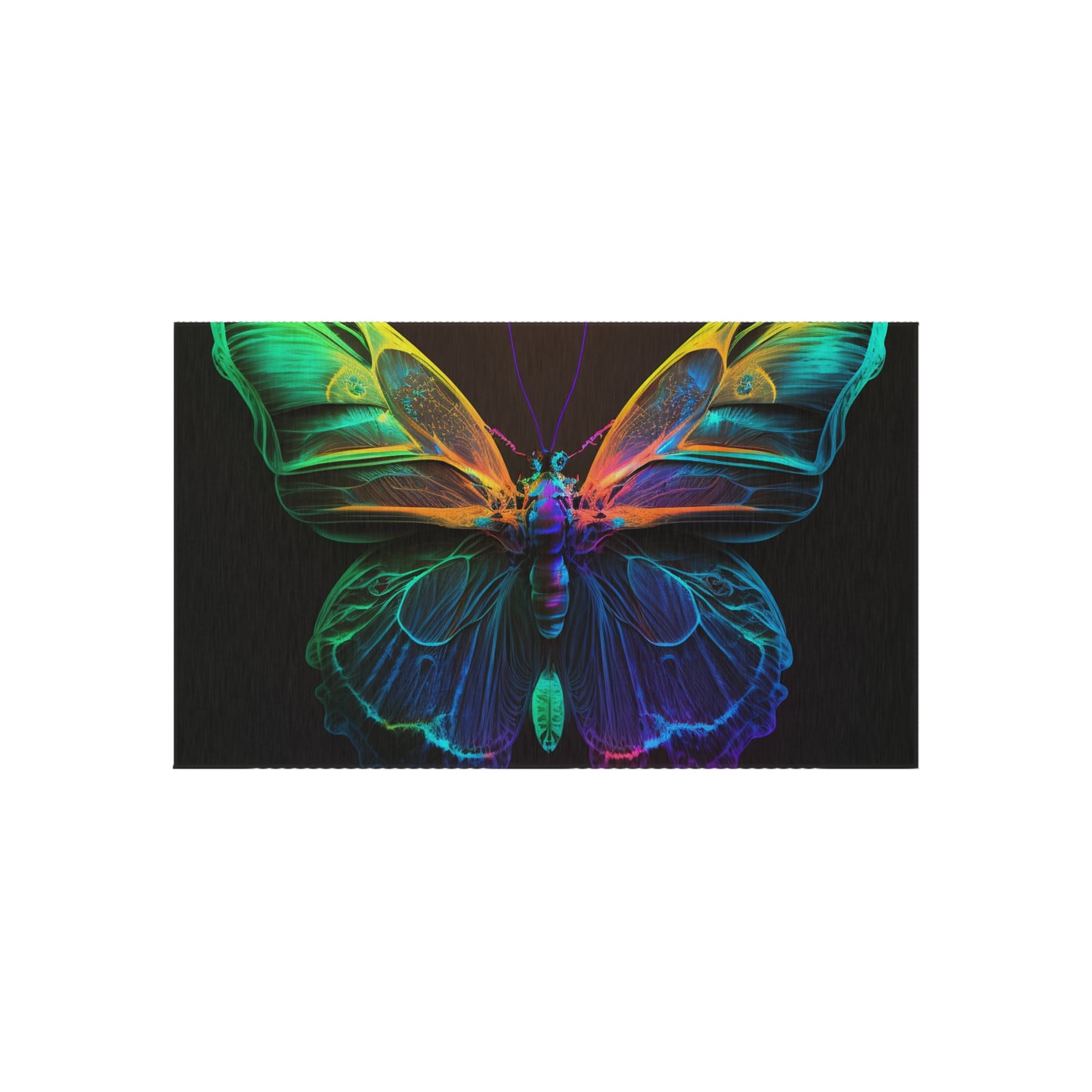 Outdoor Rug  Raw Hyper Color Butterfly 3