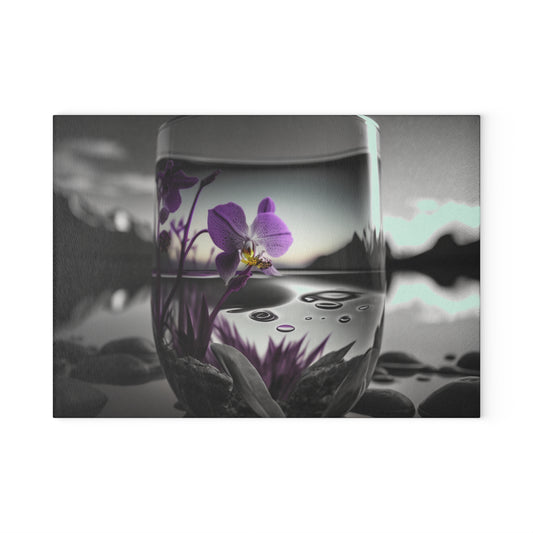 Glass Cutting Board Purple Orchid Glass vase 2