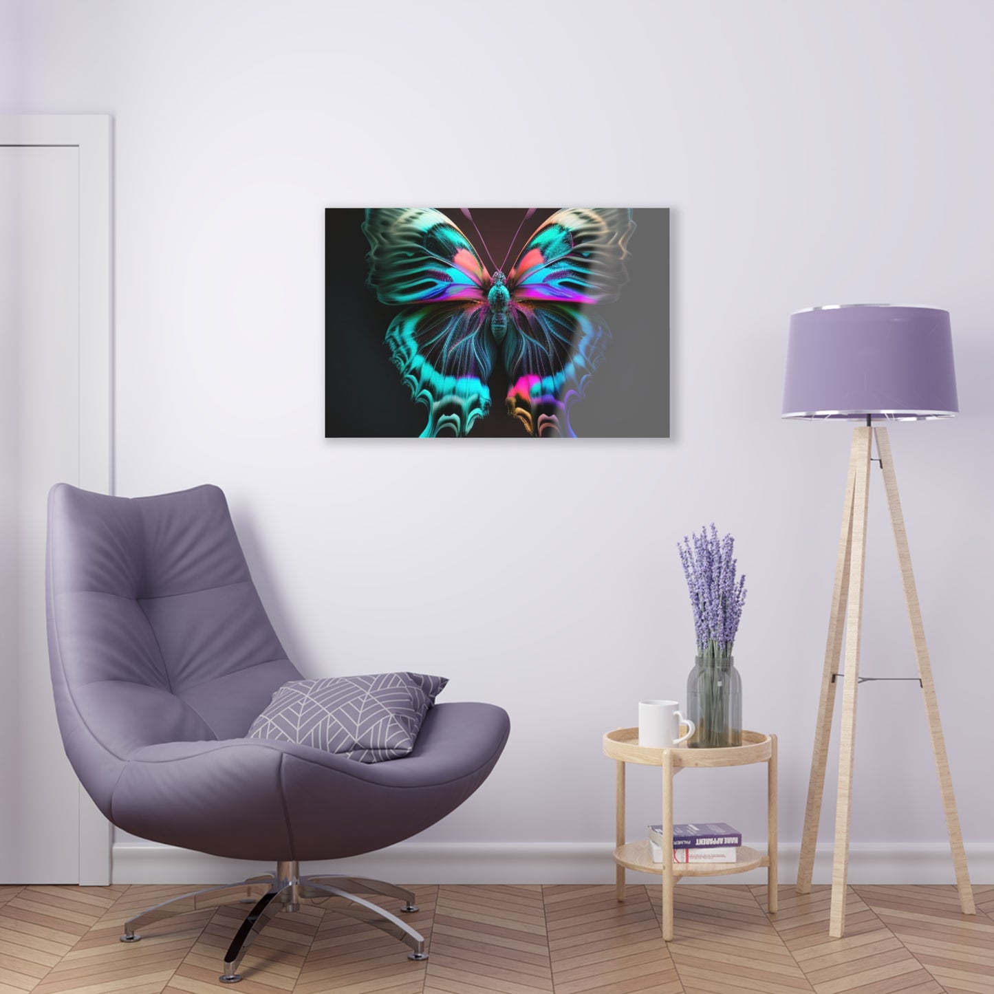 Acrylic Prints Neon Butterfly Fusion 3