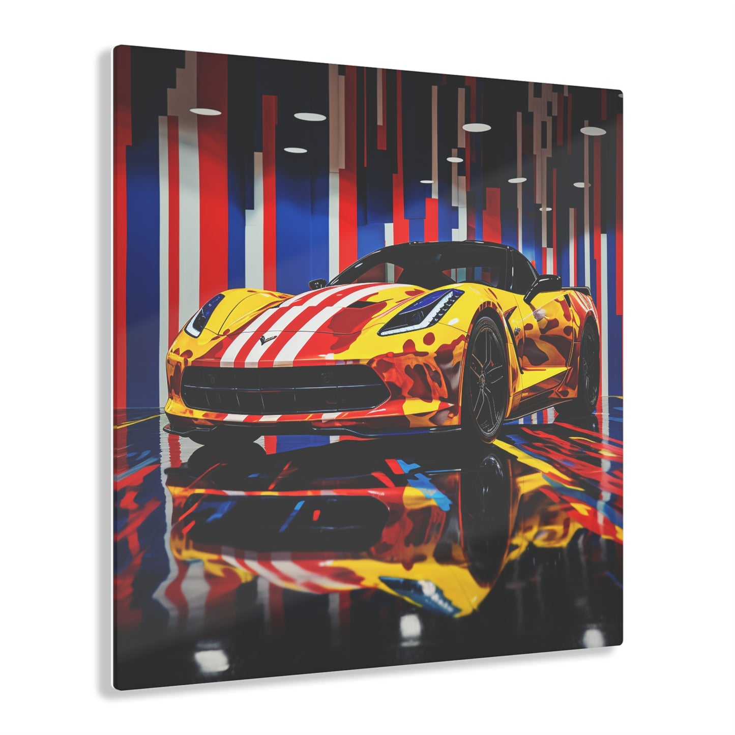 Acrylic Prints Macro Flag Ferrari 4