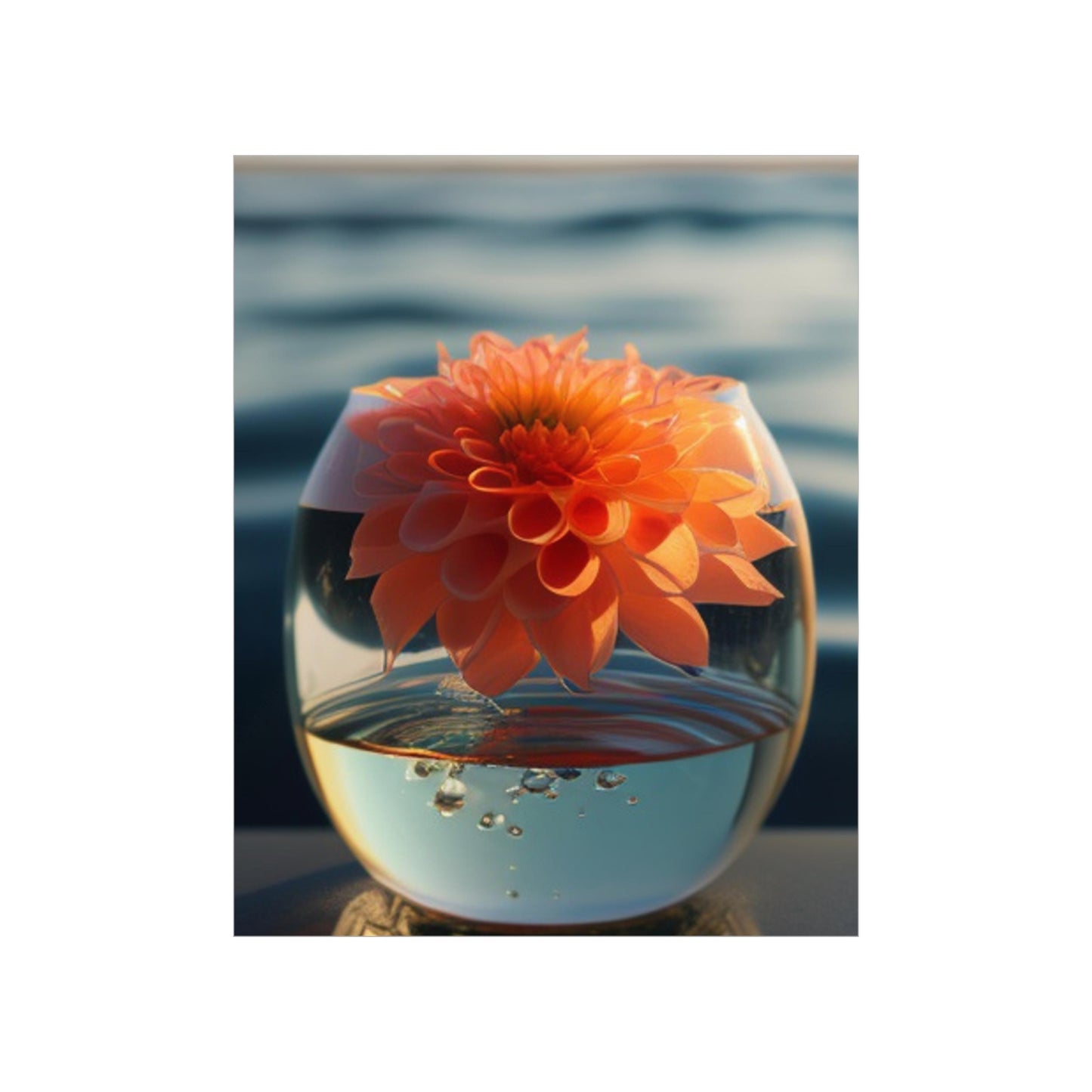 Premium Matte Vertical Posters Dahlia Orange 2