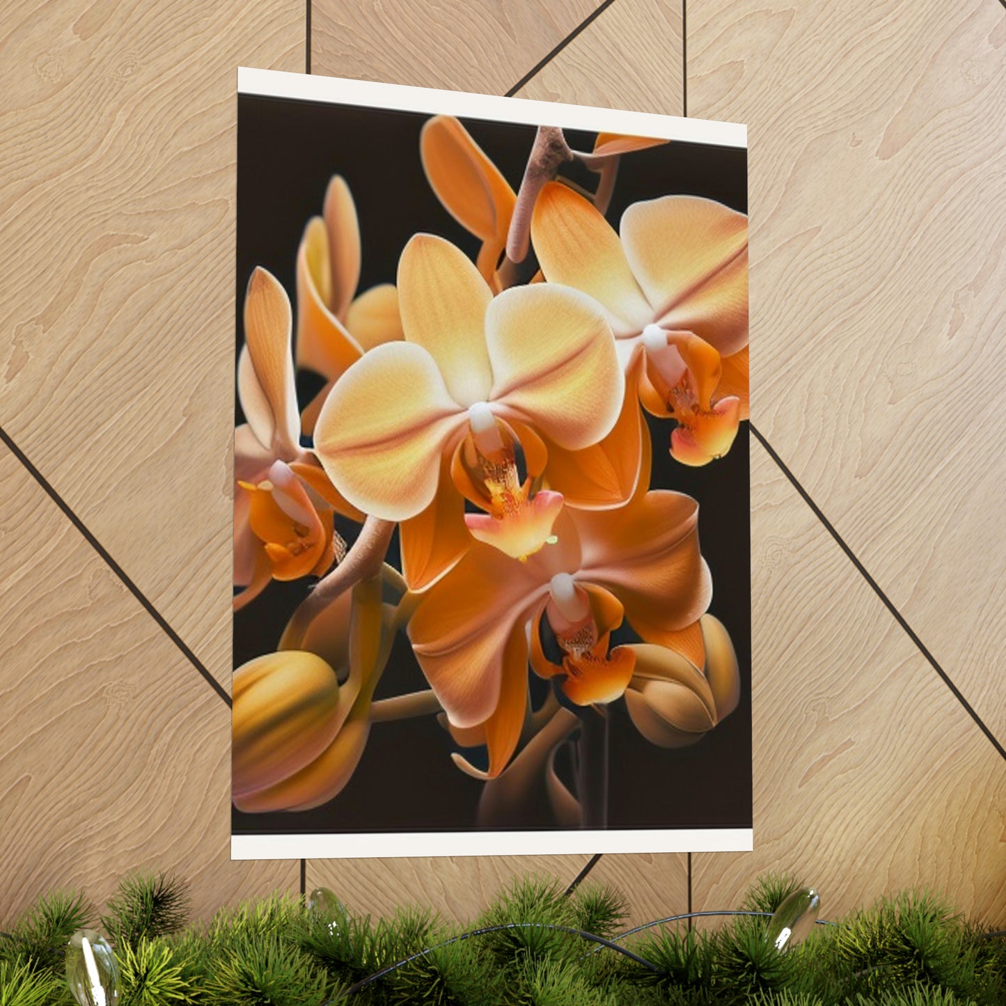 Premium Matte Vertical Posters orchid pedals 1