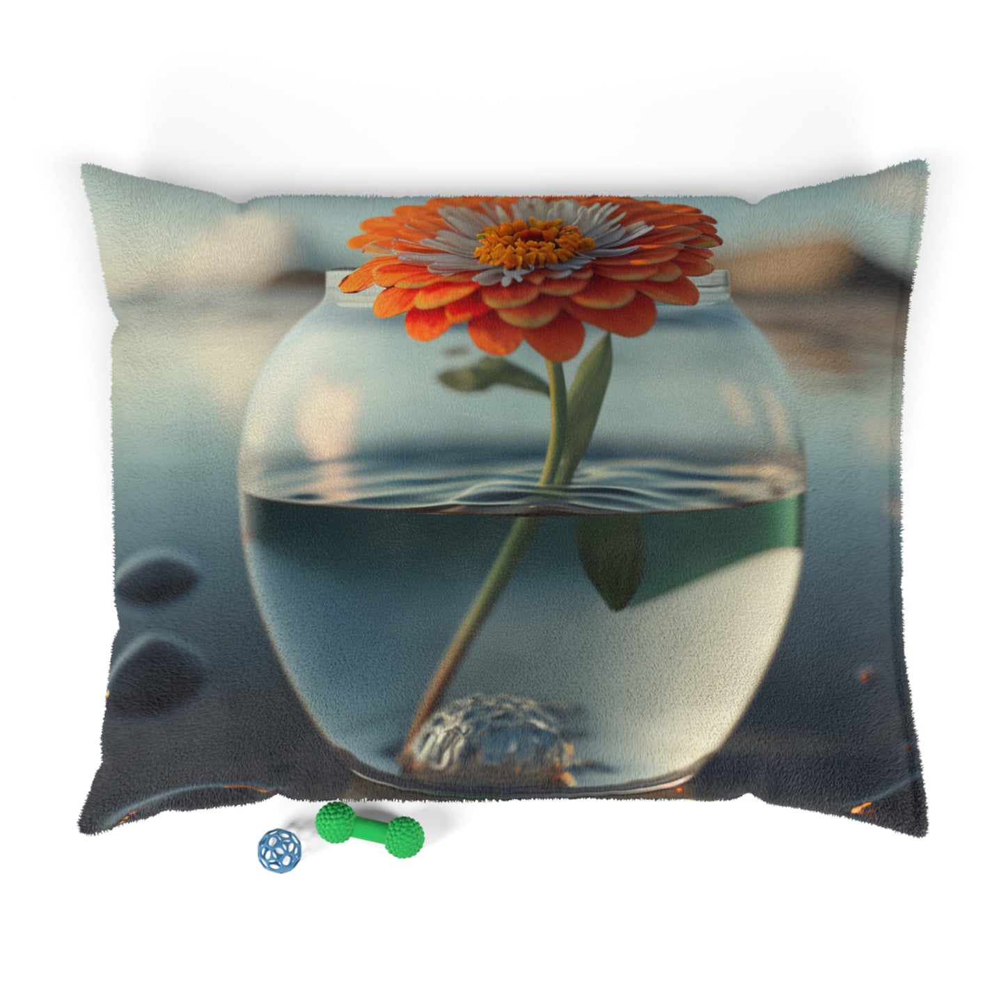 Pet Bed Orange Zinnia 3