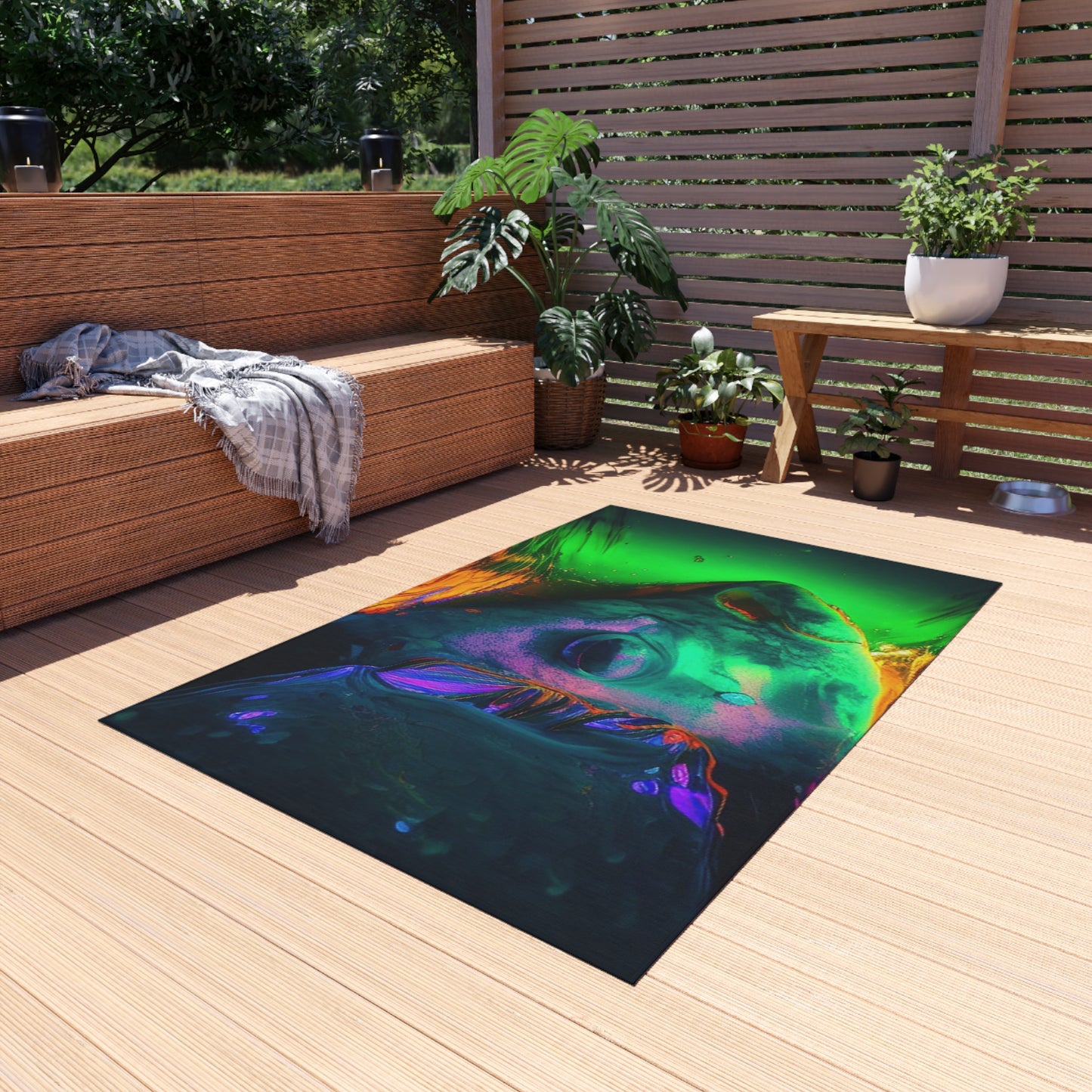 Outdoor Rug  Florescent Glow 1
