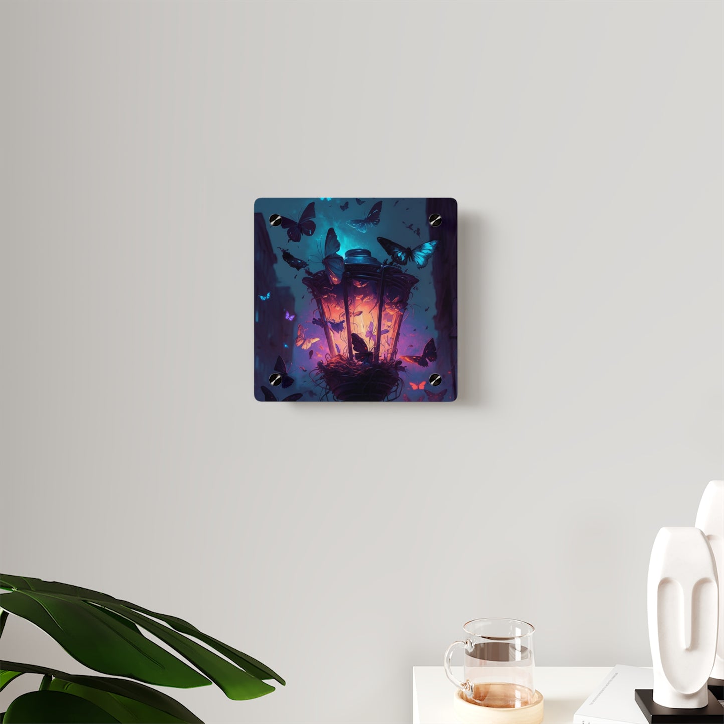 Acrylic Wall Art Panels Street Light Butterfly 3