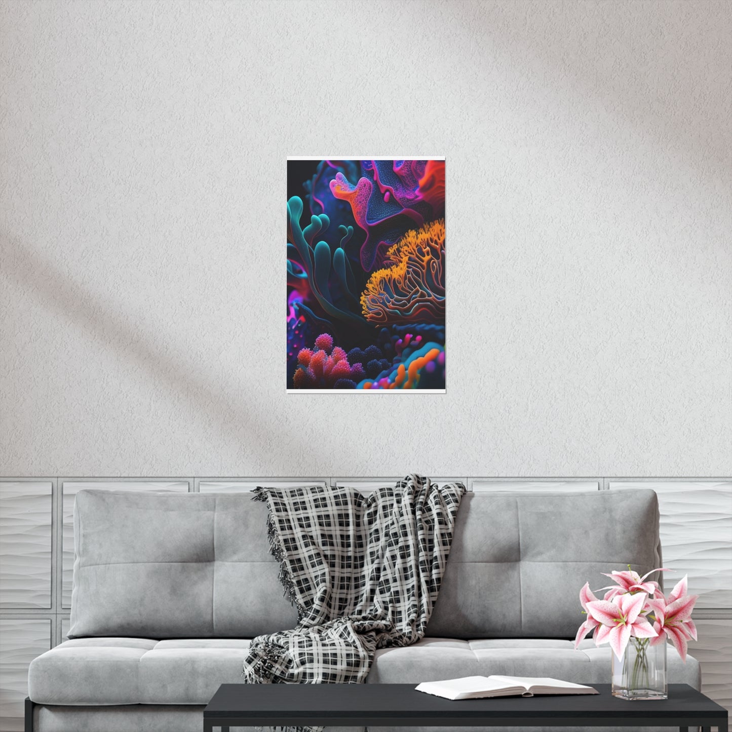 Premium Matte Vertical Posters Macro Coral Reef 2