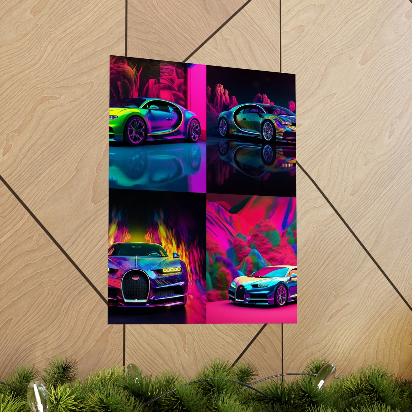 Premium Matte Vertical Posters Florescent Bugatti Flair 5