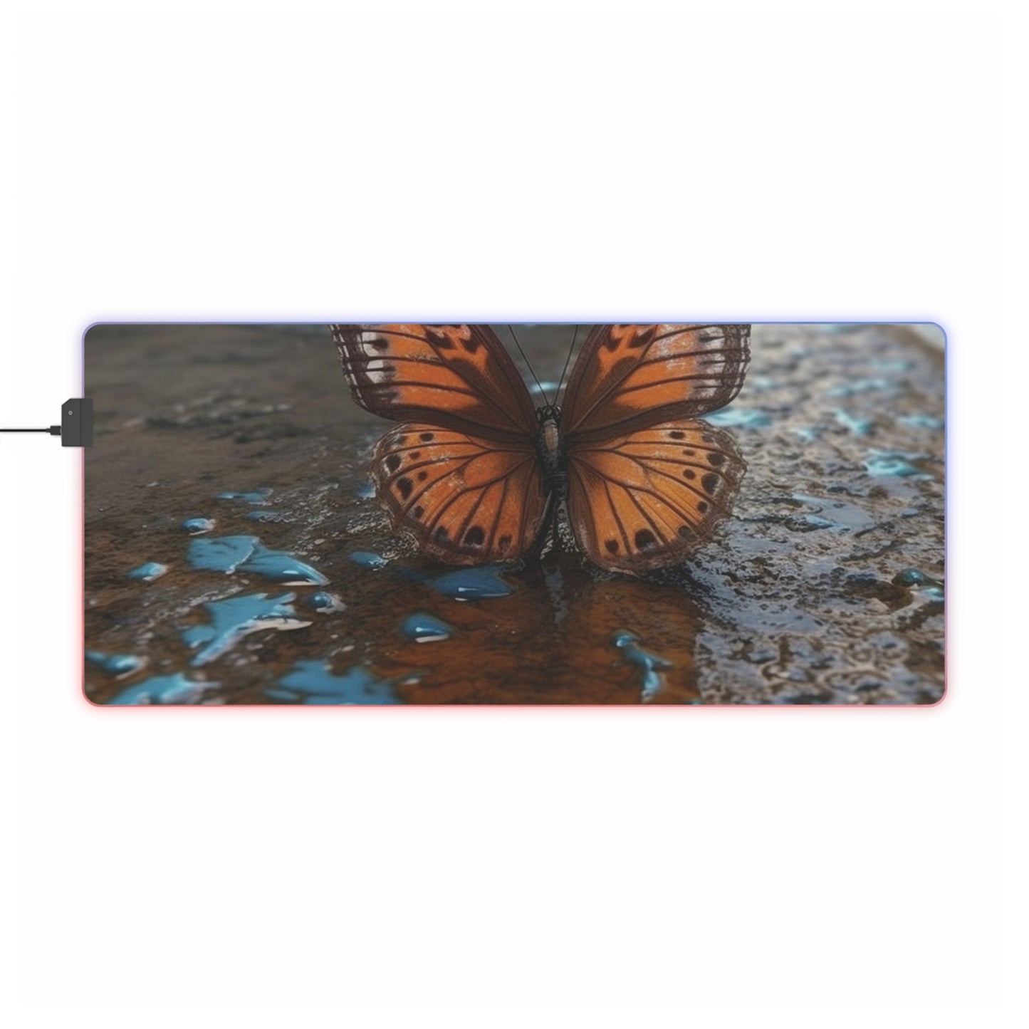 LED Gaming Mouse Pad Water Butterfly Street 2