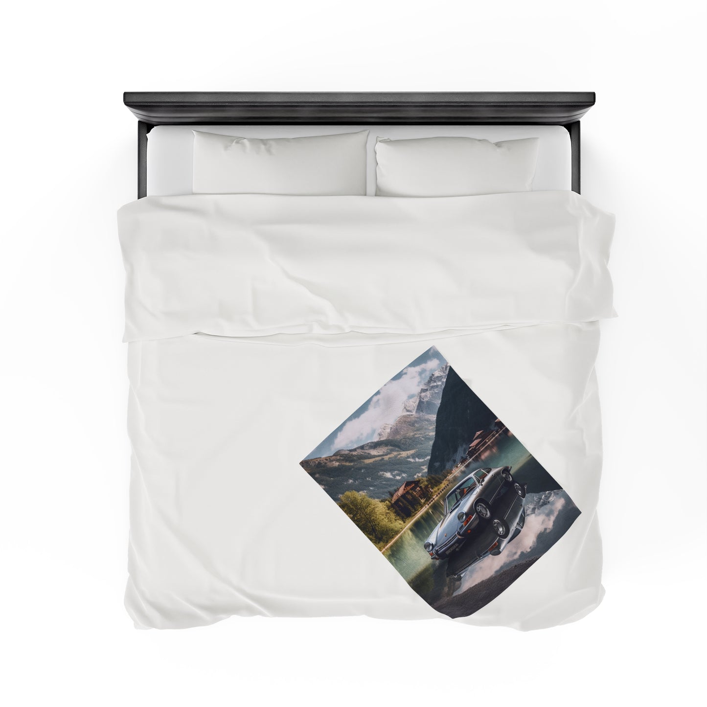 Velveteen Plush Blanket Porsche Lake 2