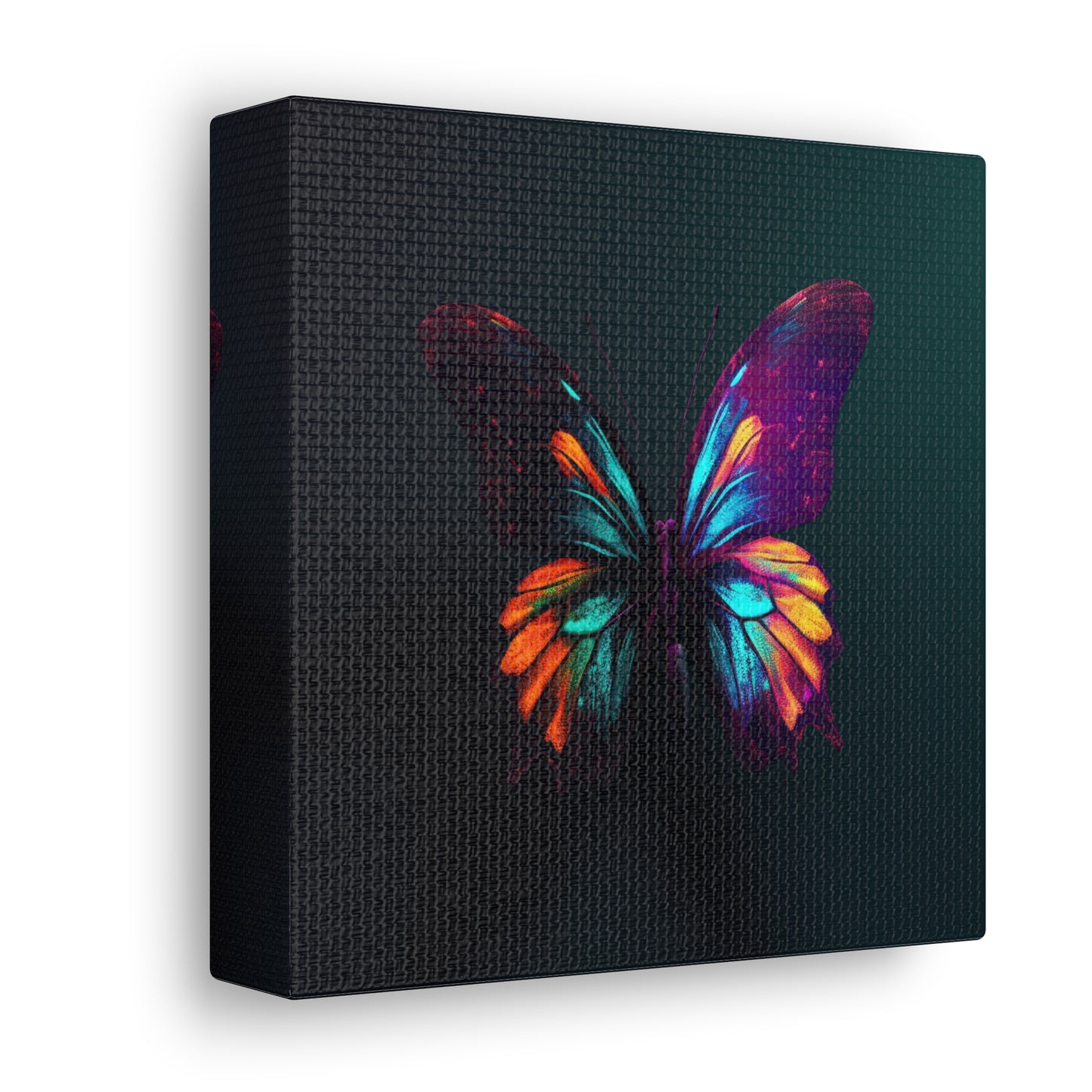 Canvas Gallery Wraps Hyper Colorful Butterfly Macro 4