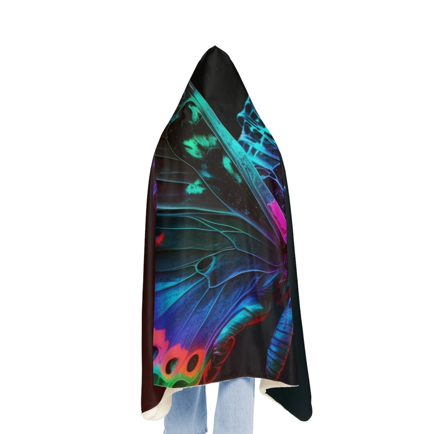 Snuggle Hooded Blanket Raw Hyper Color Butterfly 1