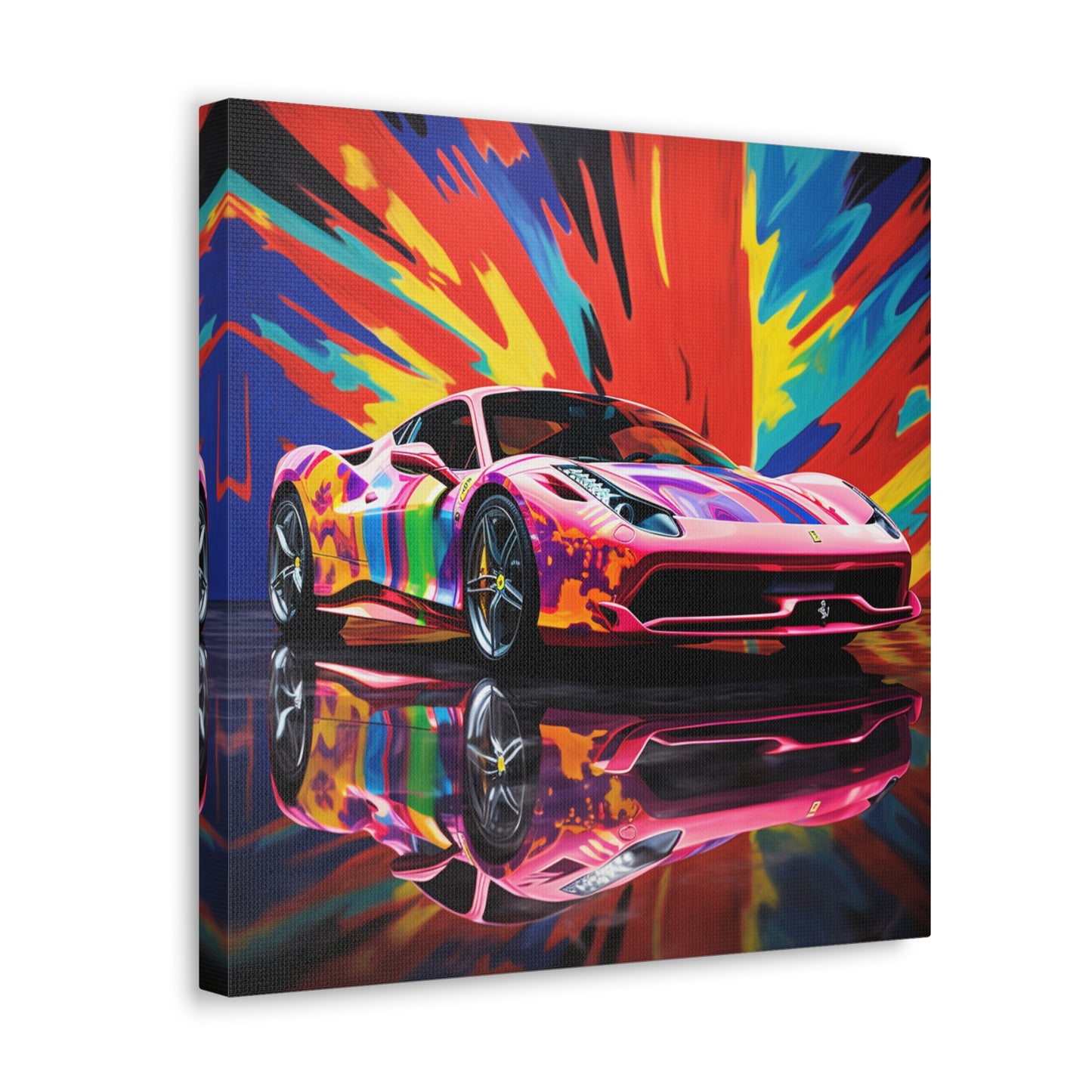 Canvas Gallery Wraps Hyper Colorfull Ferrari 3