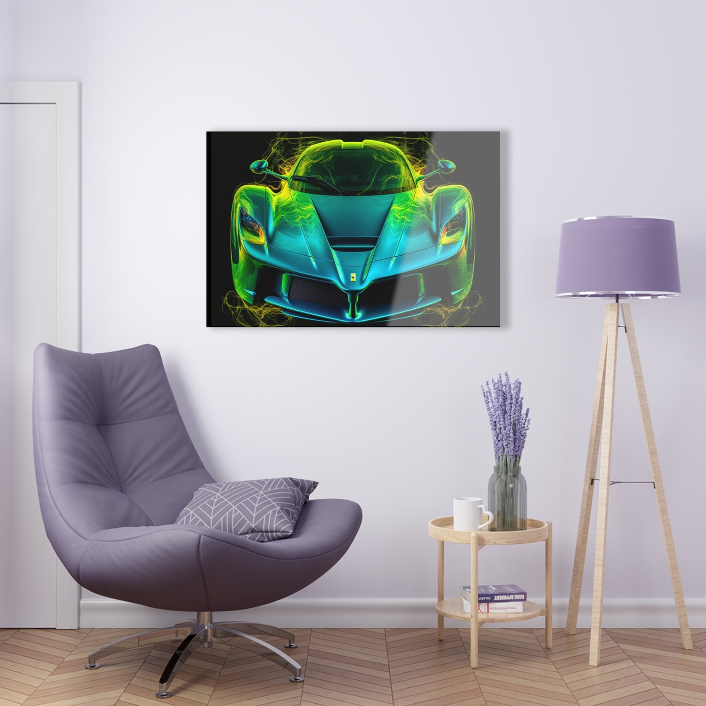 Acrylic Prints Ferrari Neon 2