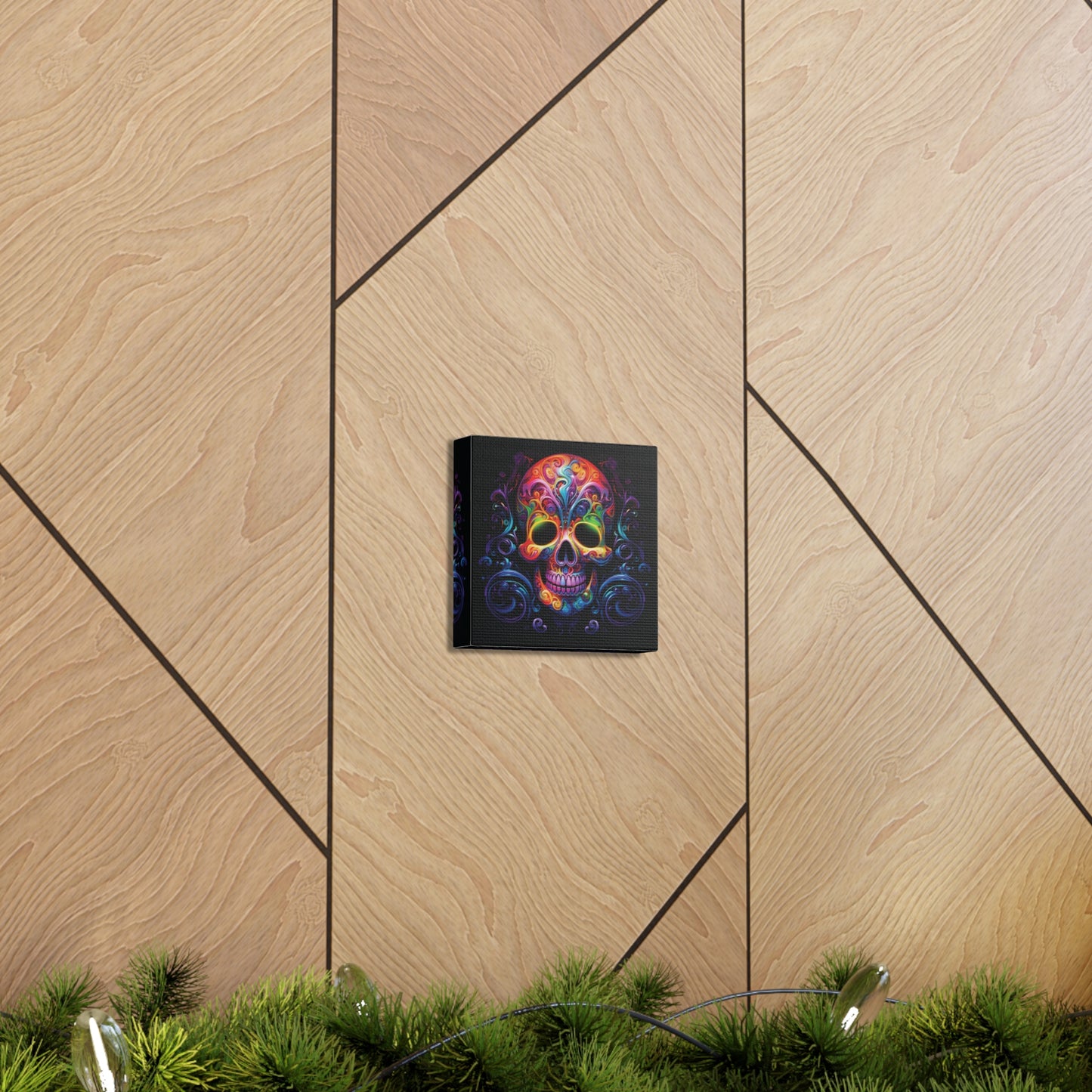 Canvas Gallery Wraps Macro Skull Color 2