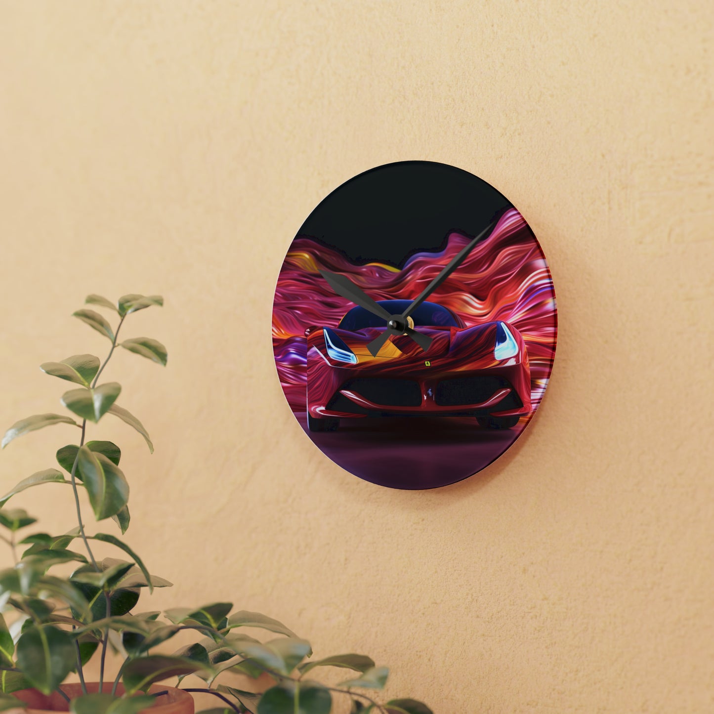 Acrylic Wall Clock Ferrari Water Fusion 3