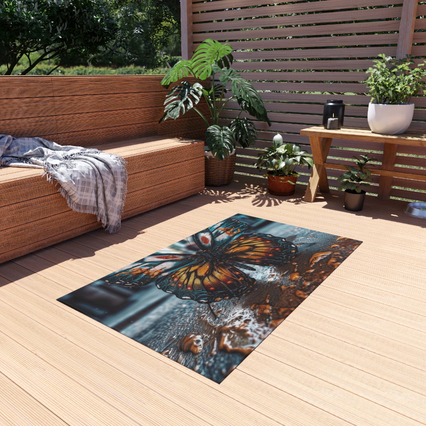 Outdoor Rug  Water Butterfly Street 3