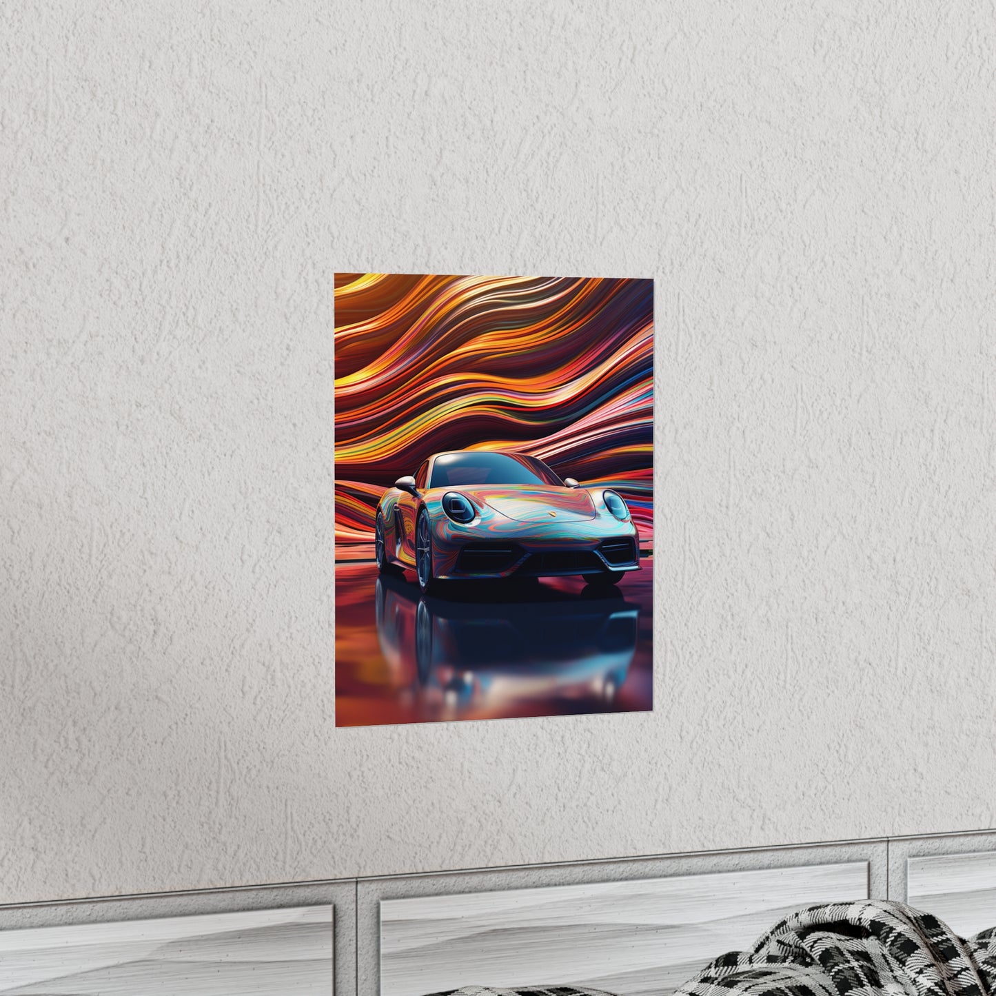 Premium Matte Vertical Posters Porsche Water Fusion 1