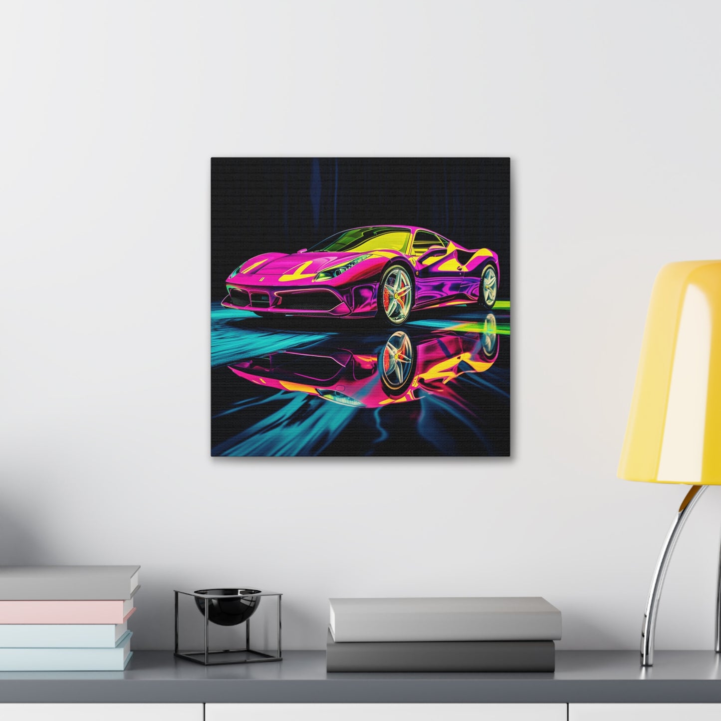 Canvas Gallery Wraps Pink Ferrari Macro 3