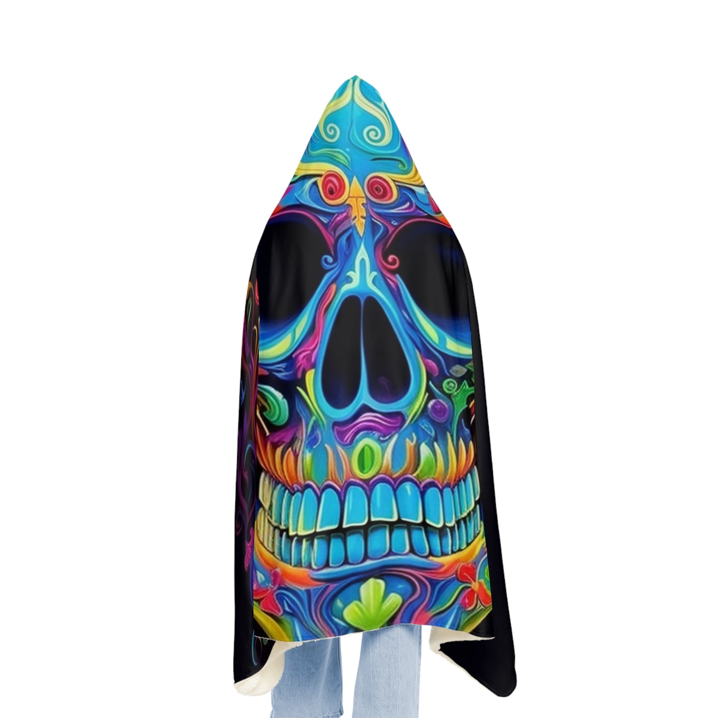 Snuggle Hooded Blanket Macro Skull Color 4