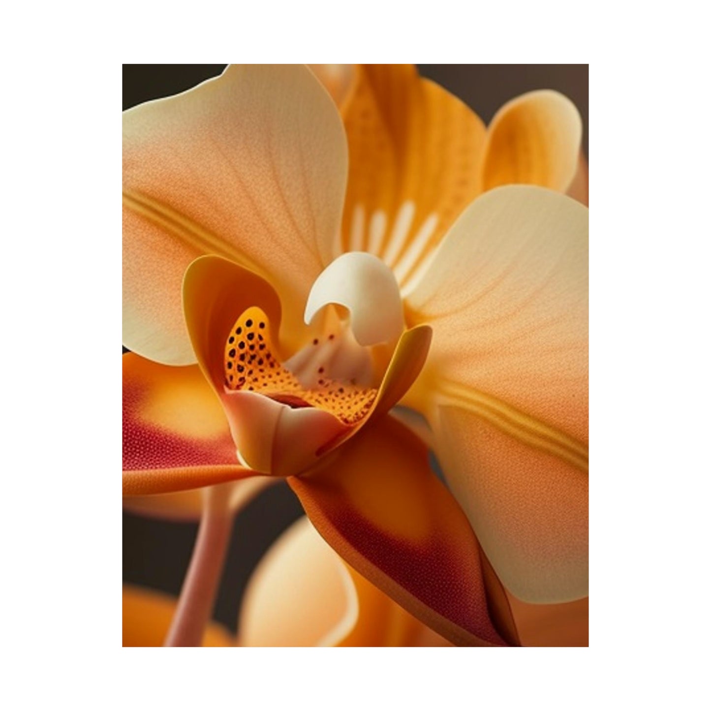 Premium Matte Vertical Posters Orange Orchid 3