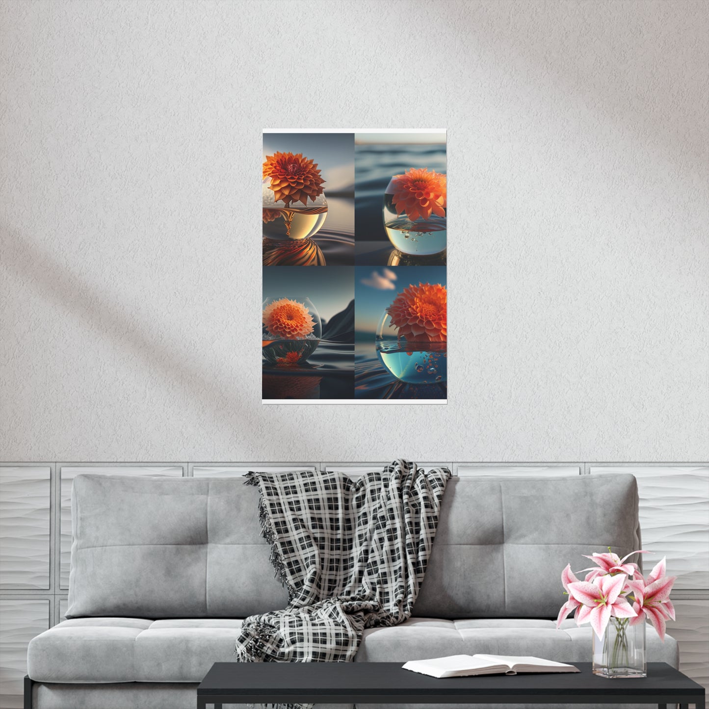 Premium Matte Vertical Posters Dahlia Orange 5