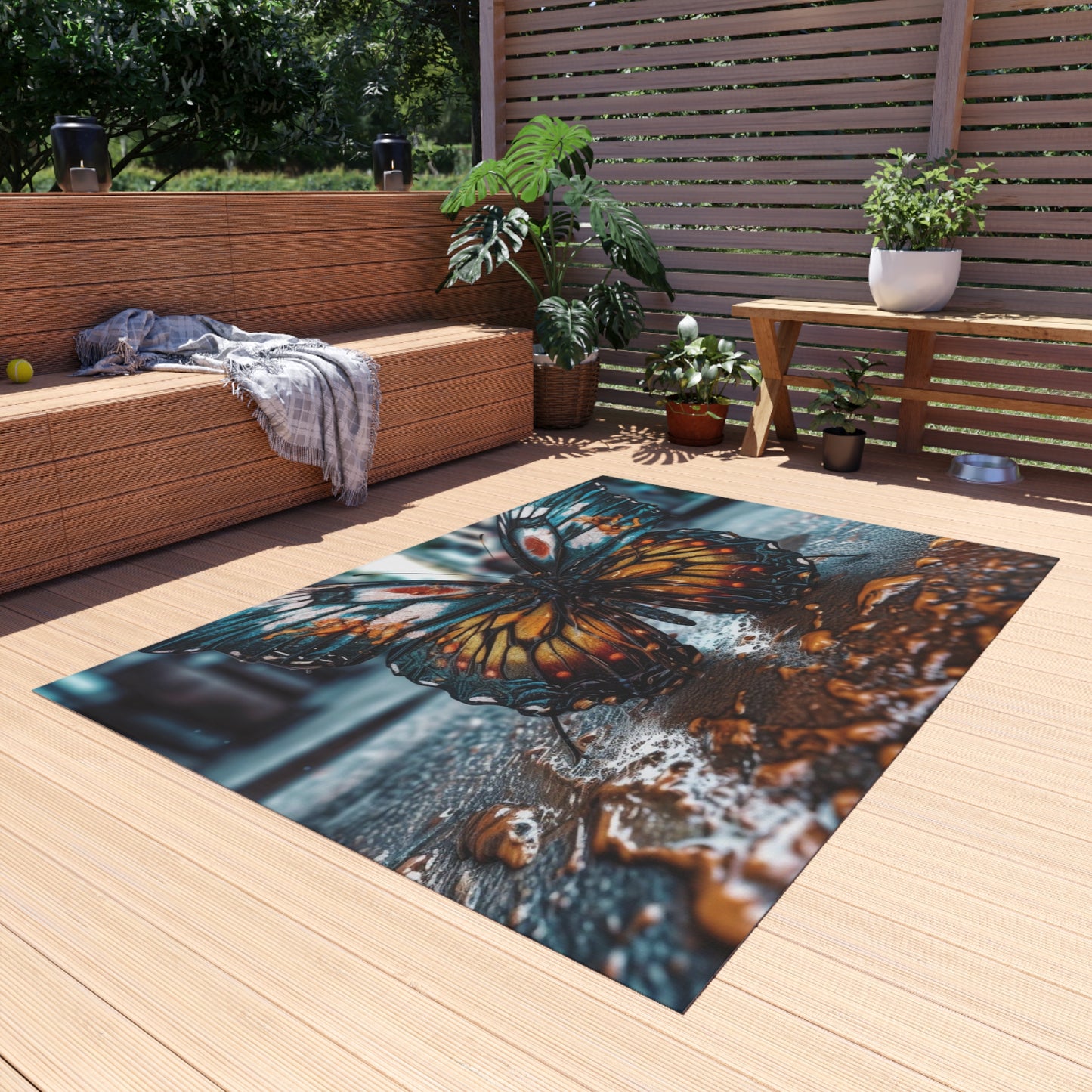 Outdoor Rug  Water Butterfly Street 3