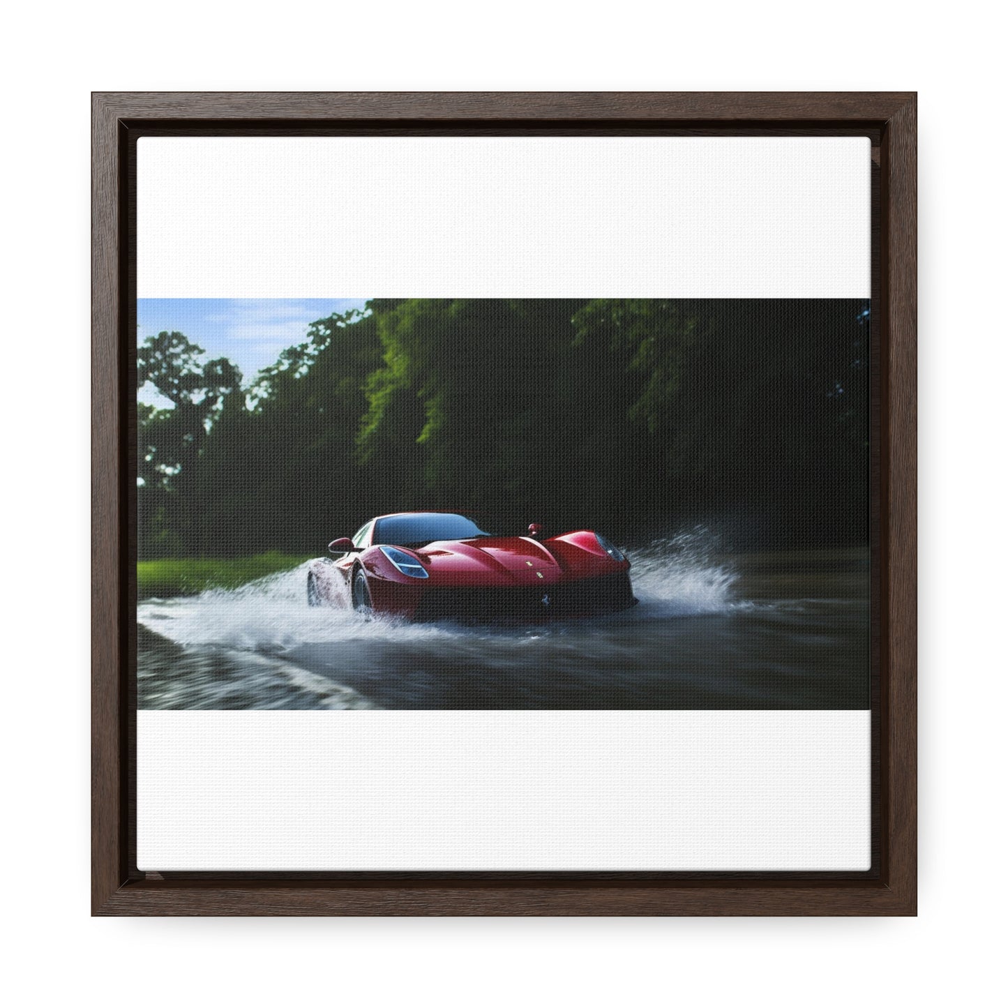 Gallery Canvas Wraps, Square Frame Water Ferrari Splash 1