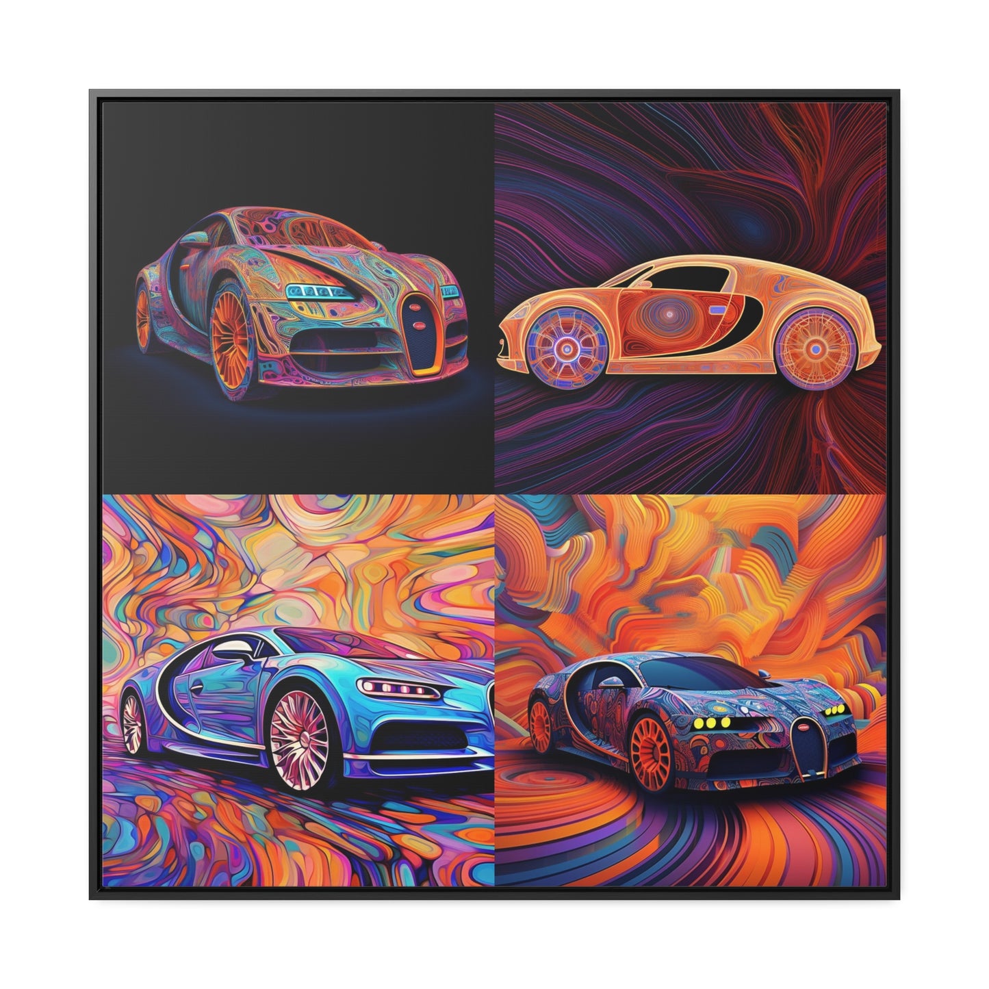 Gallery Canvas Wraps, Square Frame Bugatti Abstract Concept 5