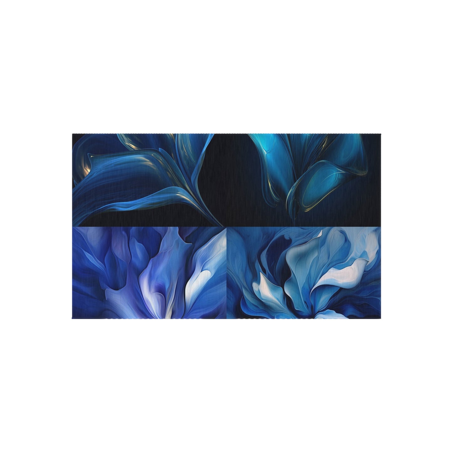 Outdoor Rug  Abstract Blue Tulip 5