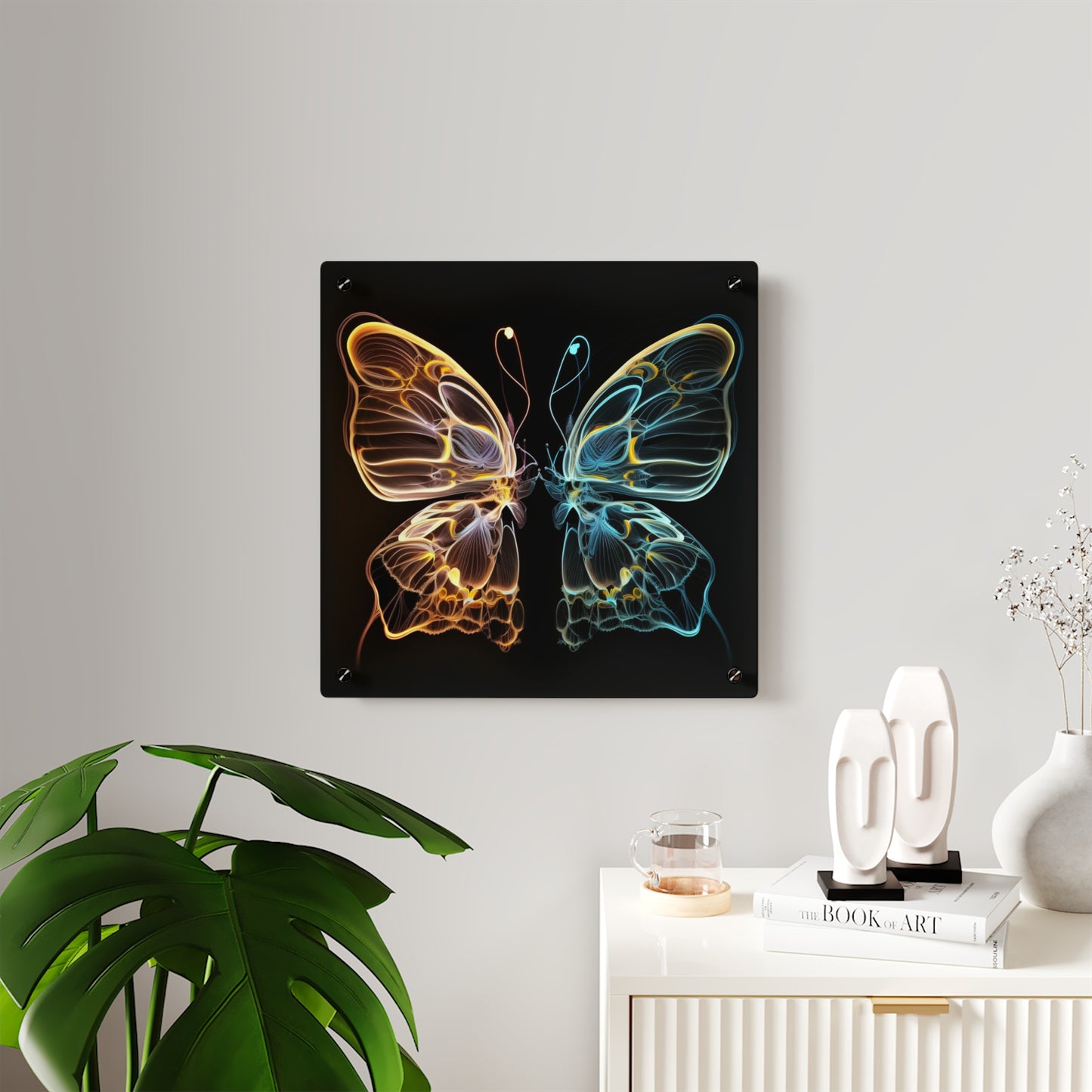 Acrylic Wall Art Panels Neon Glo Butterfly 3