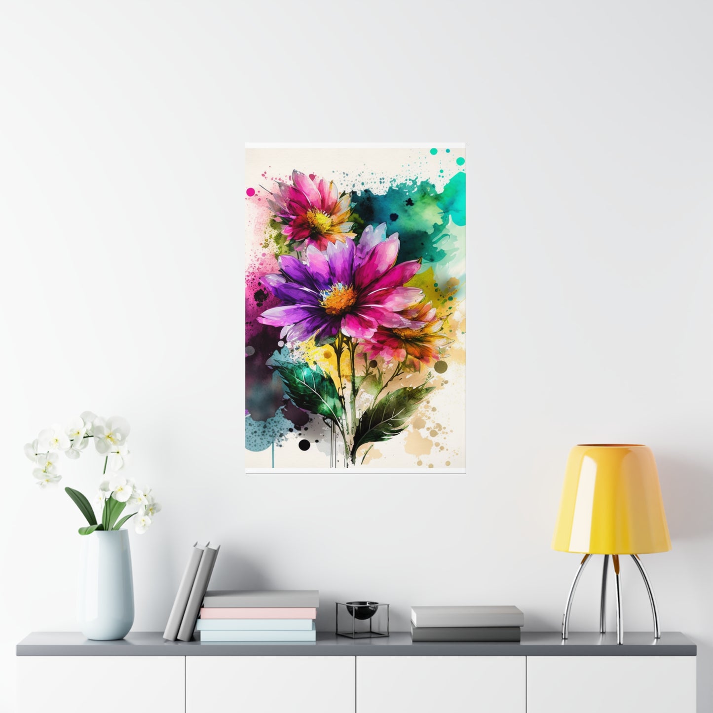 Premium Matte Vertical Posters Bright Spring Flowers 1