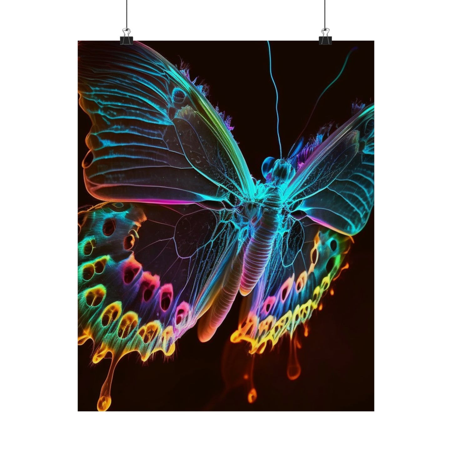 Premium Matte Vertical Posters Thermal Butterfly 2