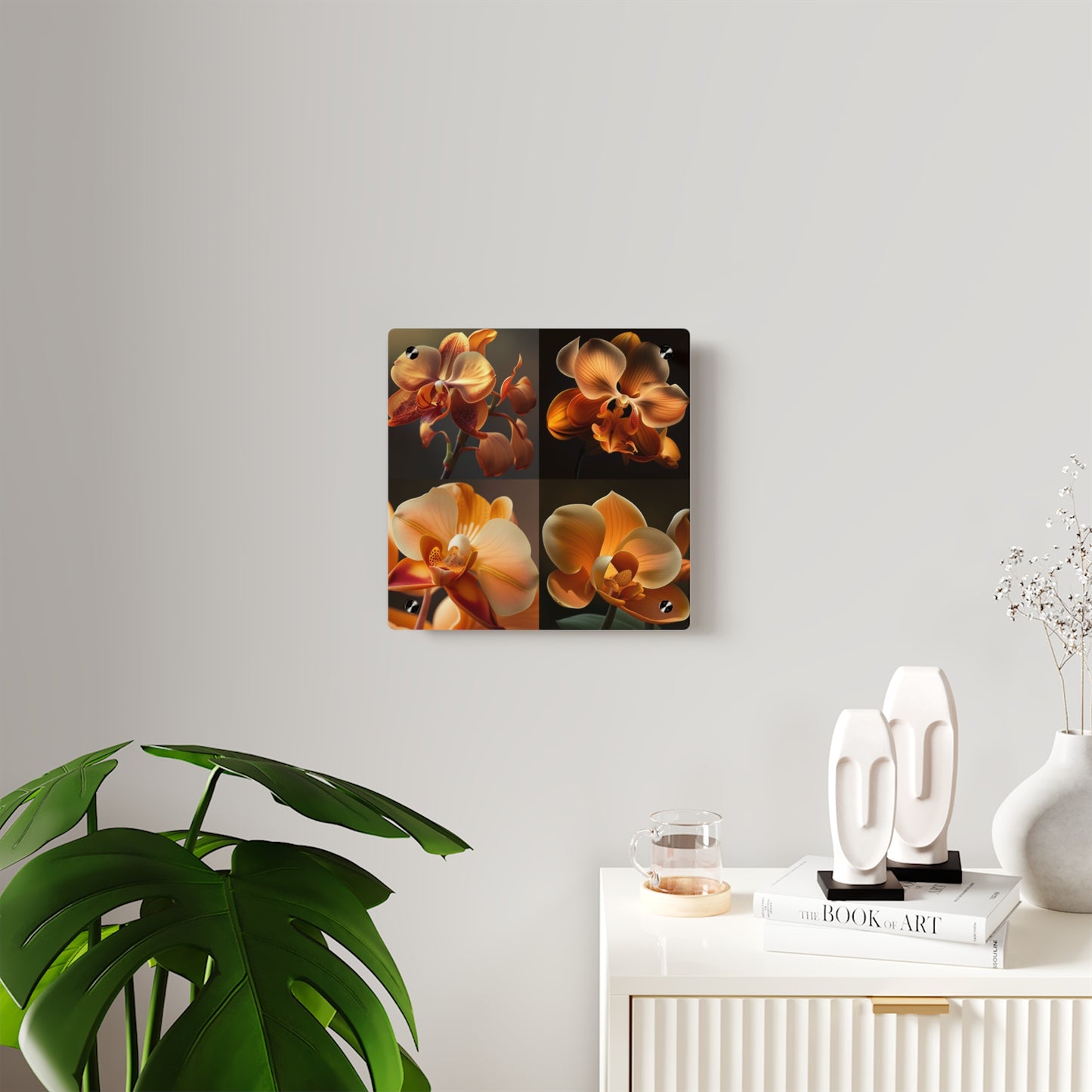 Acrylic Wall Art Panels Orange Orchid 5