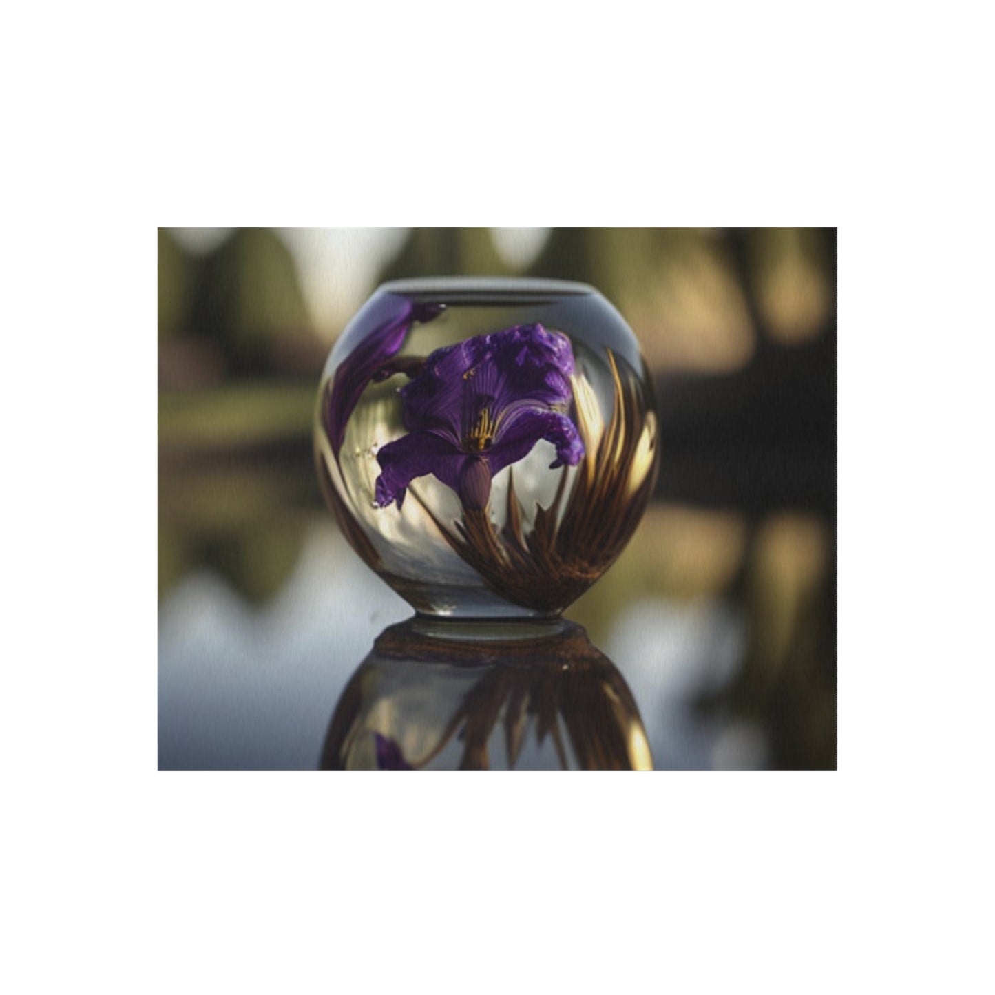 Outdoor Rug  Purple Iris in a vase 2