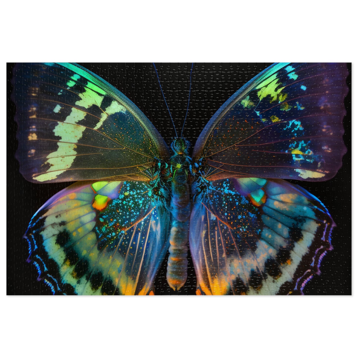 Jigsaw Puzzle (30, 110, 252, 500,1000-Piece) Neon Butterfly Flair 4