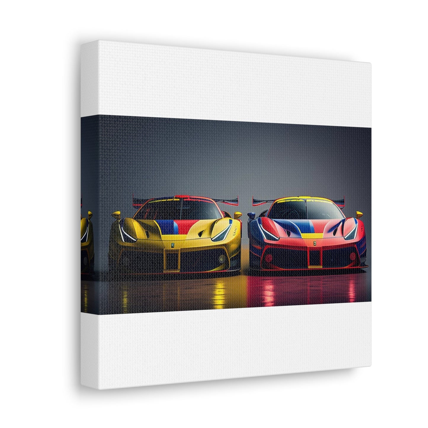 Canvas Gallery Wraps Ferrari Red Blue 1