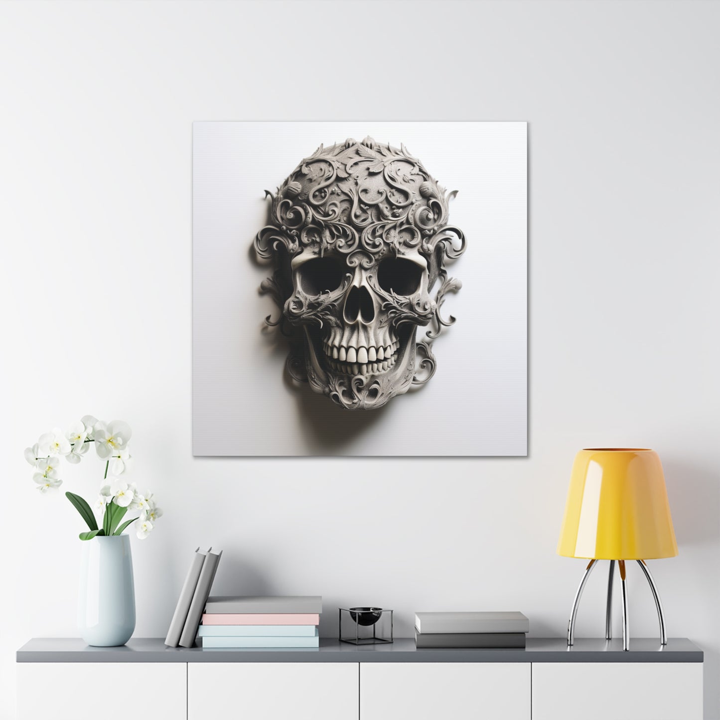 Canvas Gallery Wraps Skull Treble Clef 2