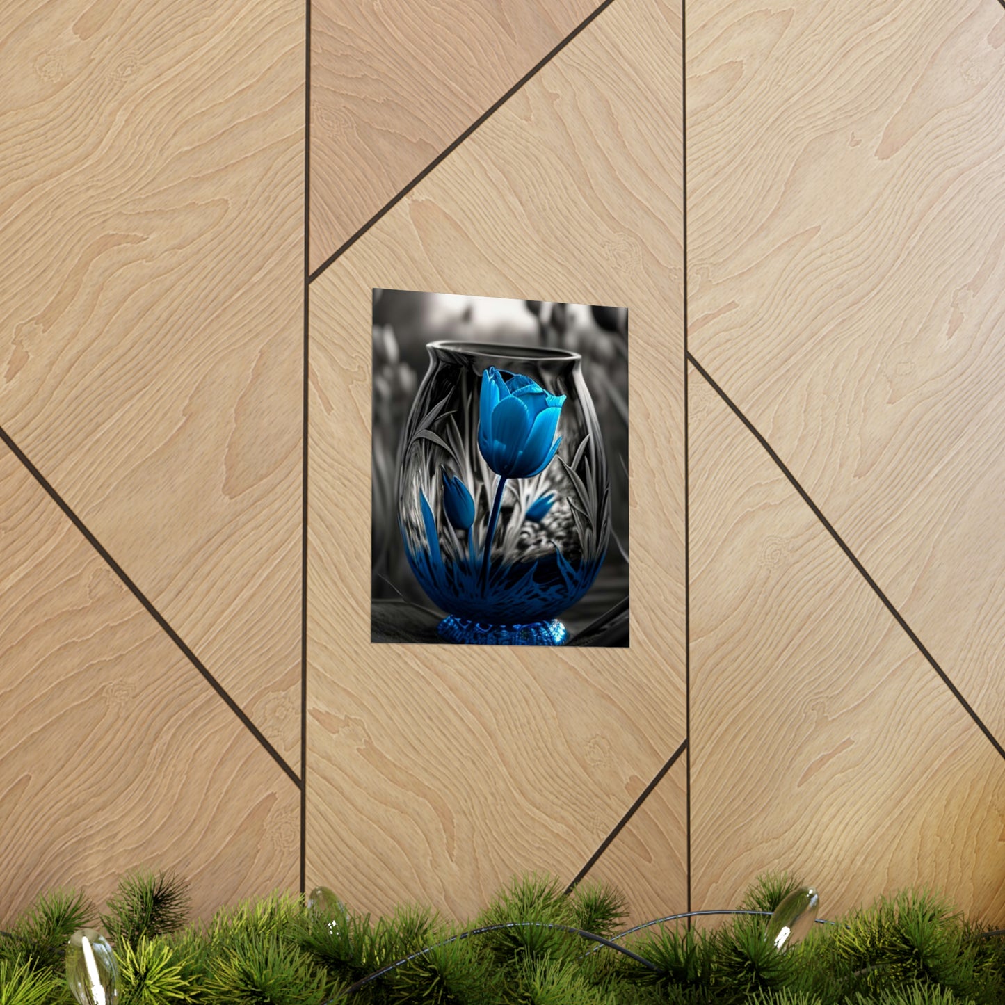 Premium Matte Vertical Posters Tulip Blue 3