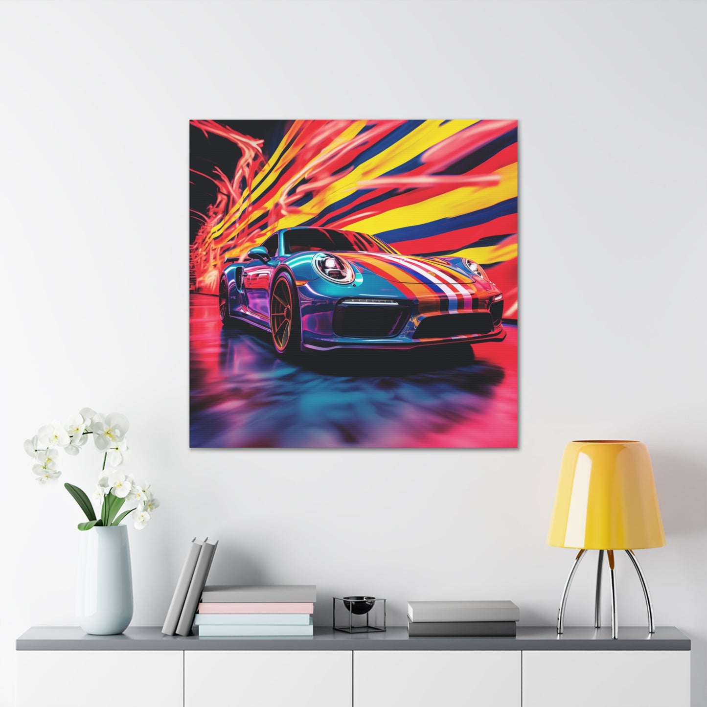 Canvas Gallery Wraps Macro American Flag Porsche 2