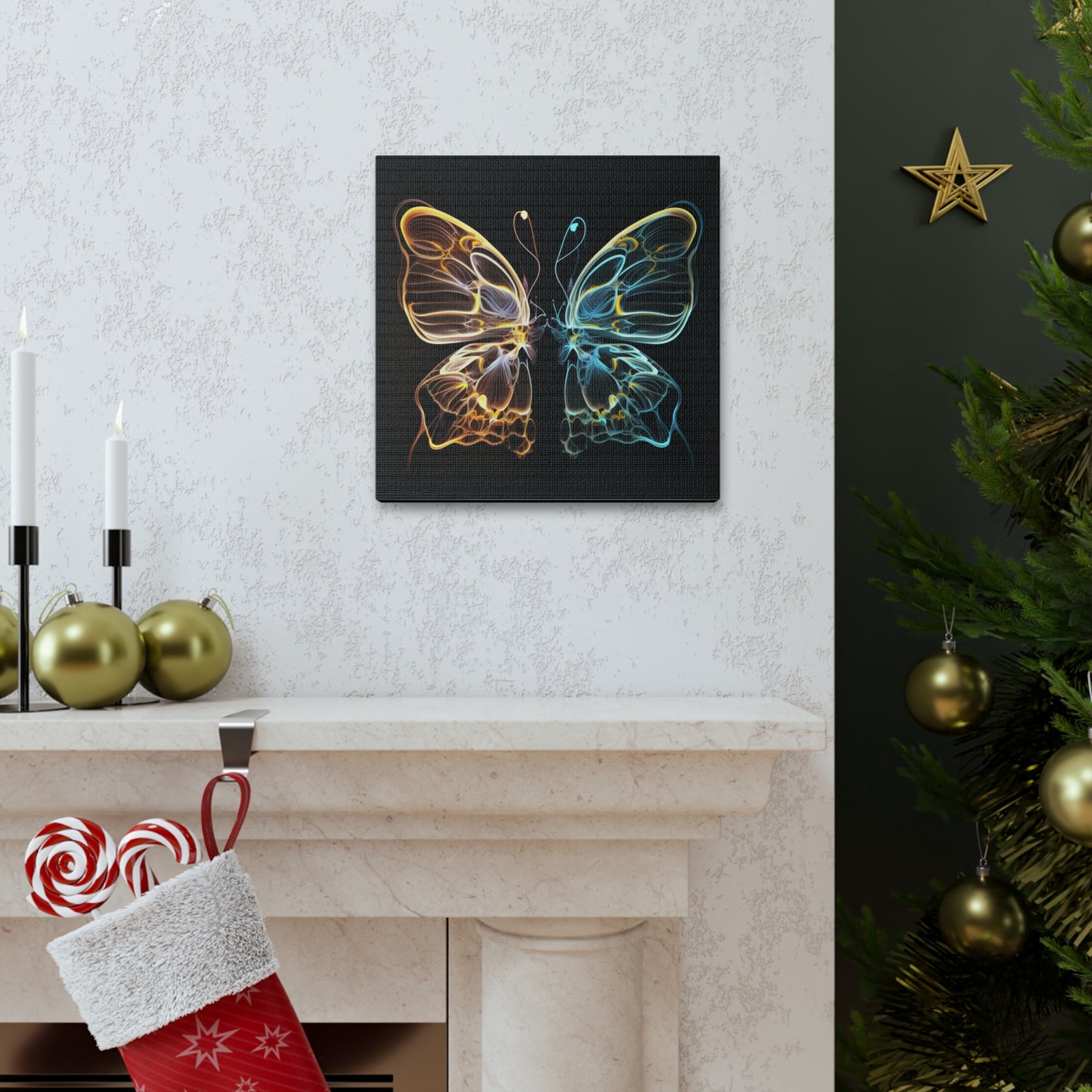 Canvas Gallery Wraps Neon Glo Butterfly 3