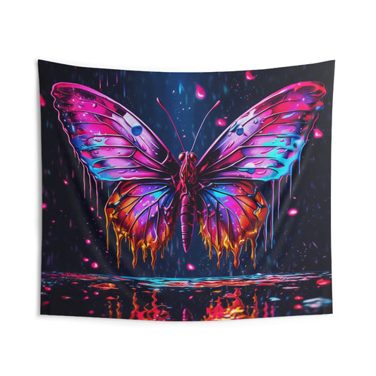 Indoor Wall Tapestries Pink Butterfly Flair 2
