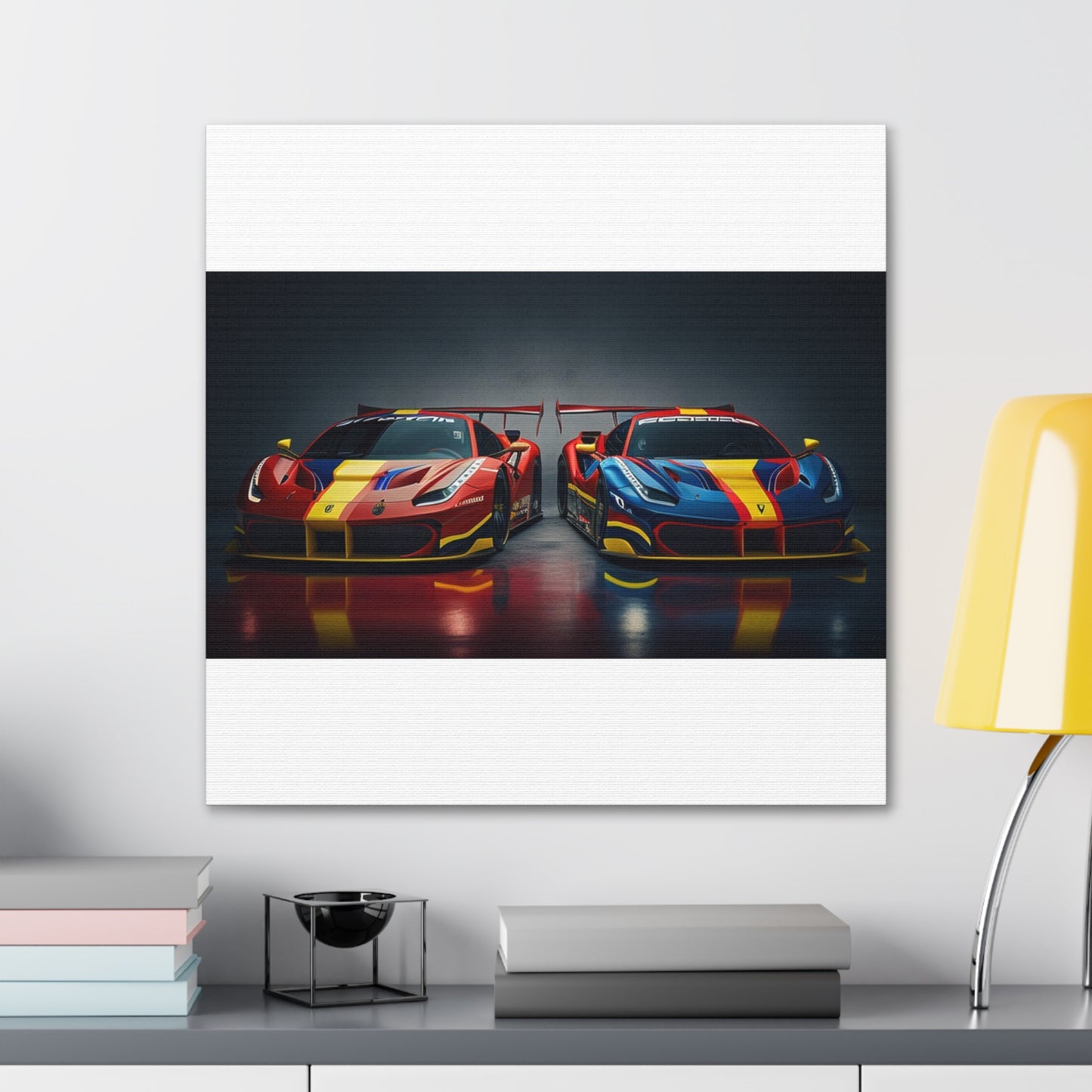 Canvas Gallery Wraps Ferrari Red Blue 4