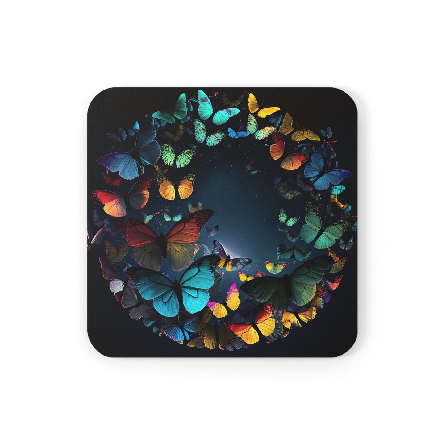 Corkwood Coaster Set Moon Butterfly 3