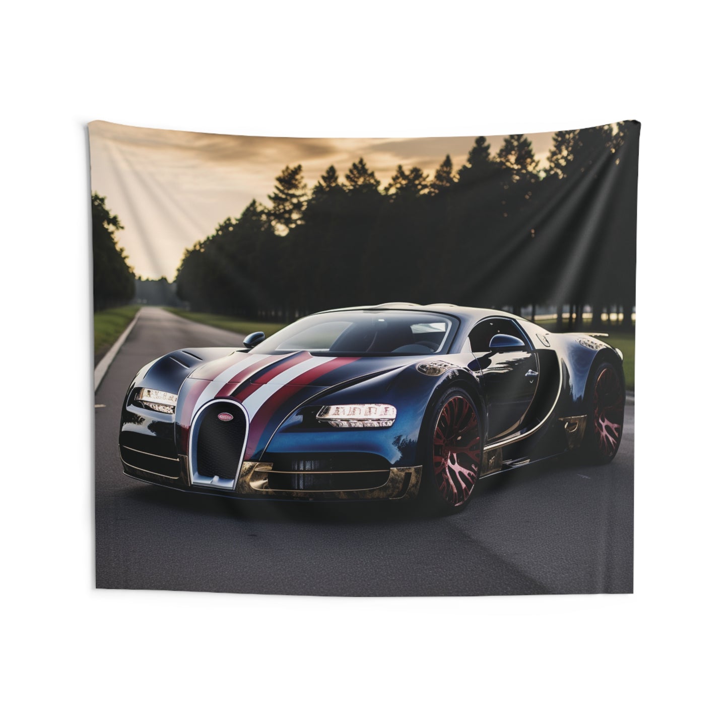 Indoor Wall Tapestries Bugatti Flag American 1