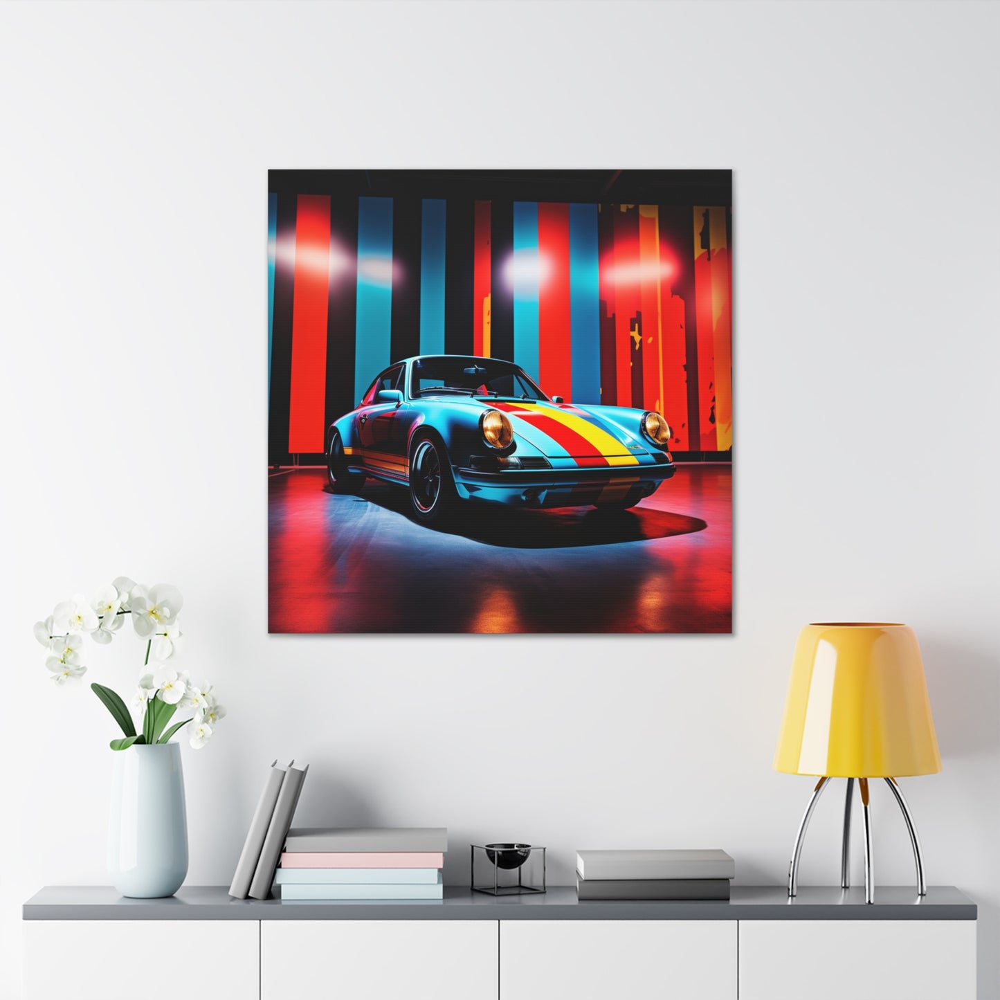 Canvas Gallery Wraps Macro American Flag Porsche 3